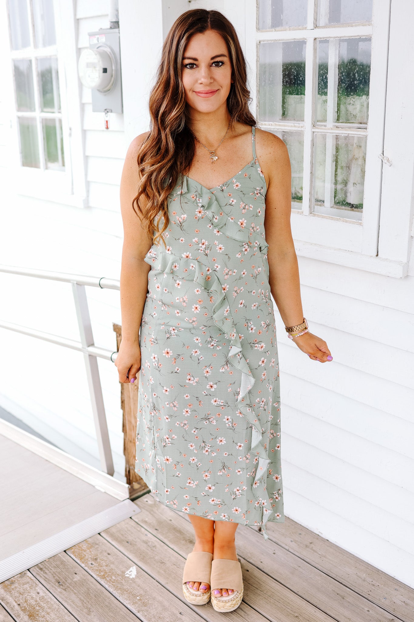 Madi Floral Ruffle Cami Dress