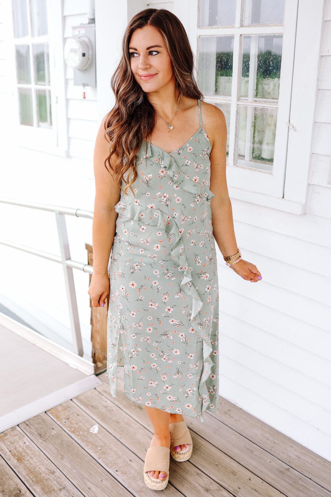 Madi Floral Ruffle Cami Dress