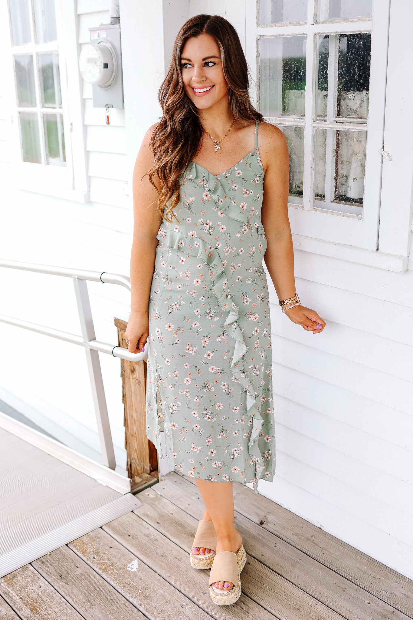 Madi Floral Ruffle Cami Dress