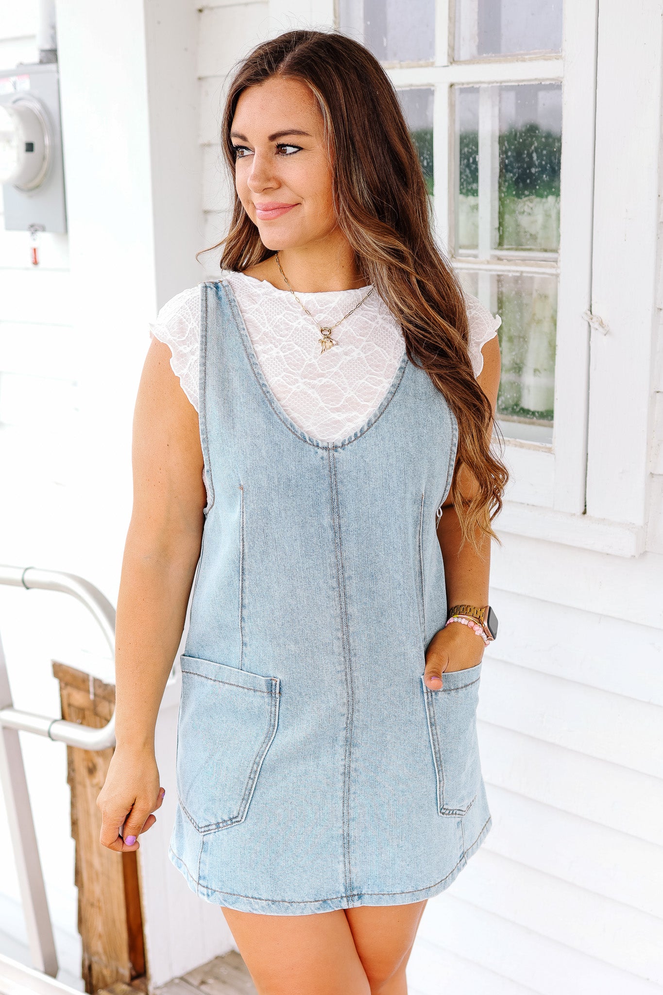 Nina Denim Overall Dress