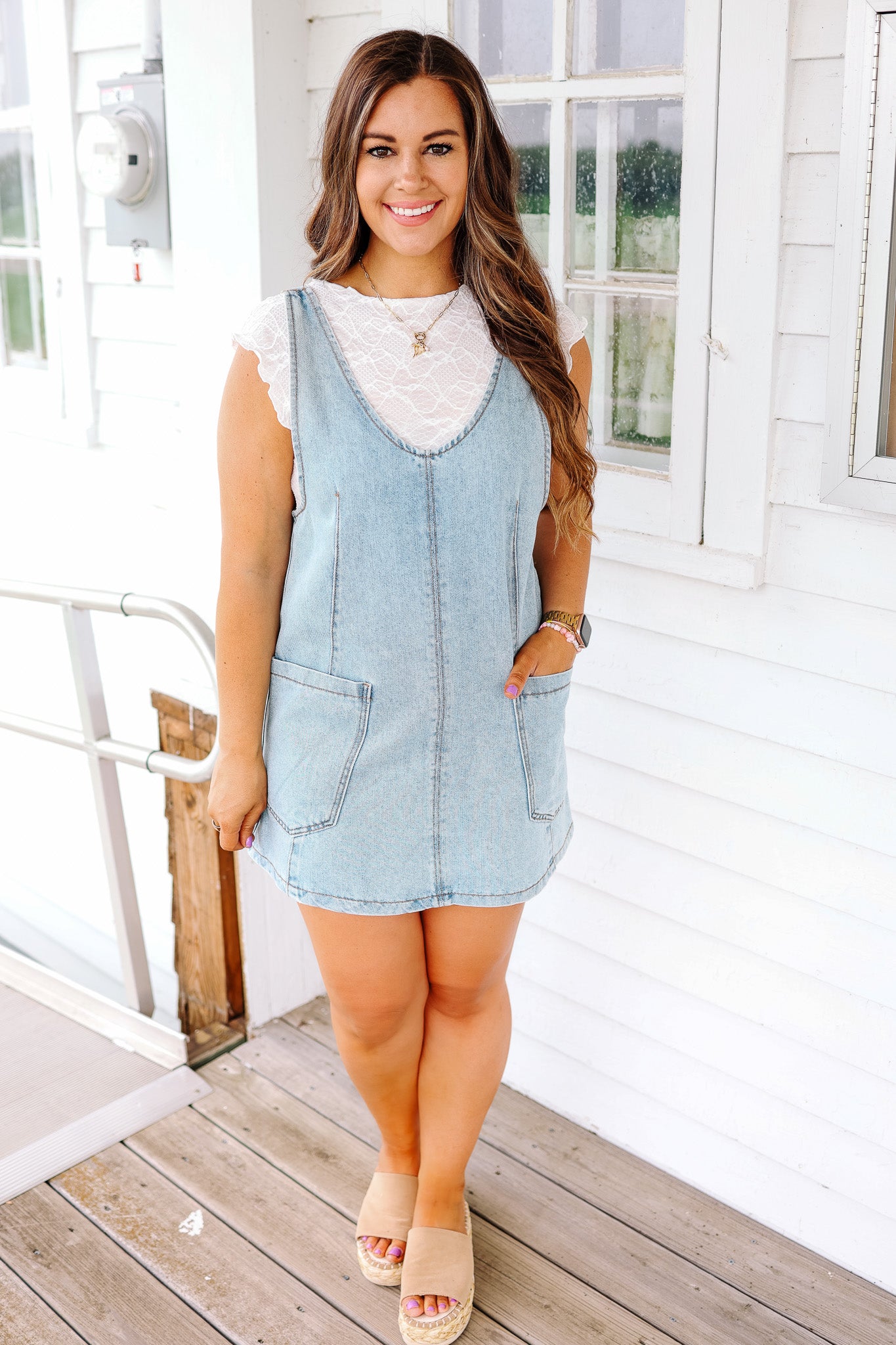 Nina Denim Overall Dress