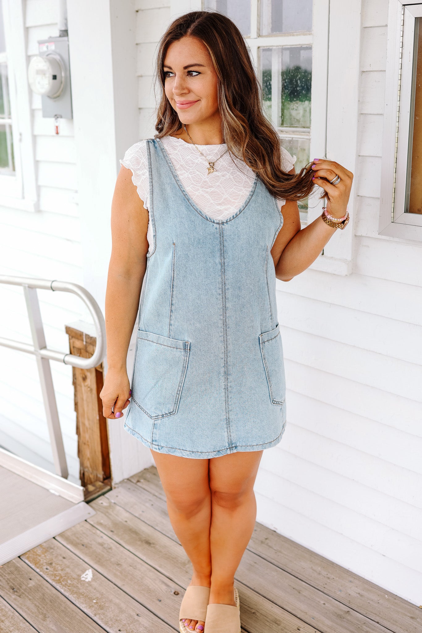 Nina Denim Overall Dress