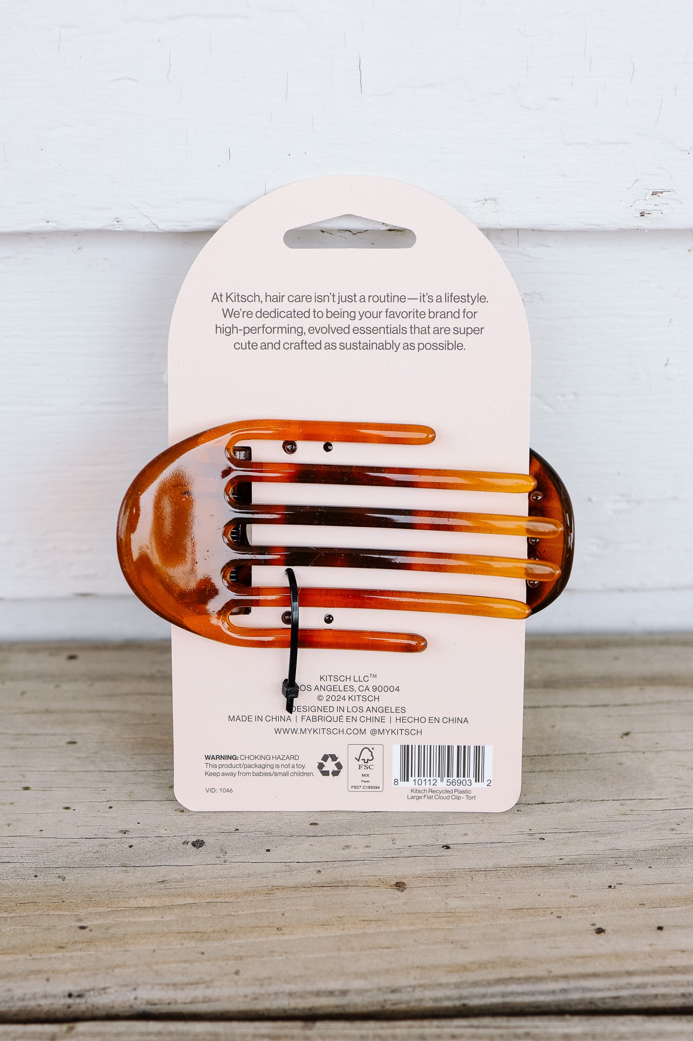 Recycled Plastic Large Flat Cloud Clip - Tort