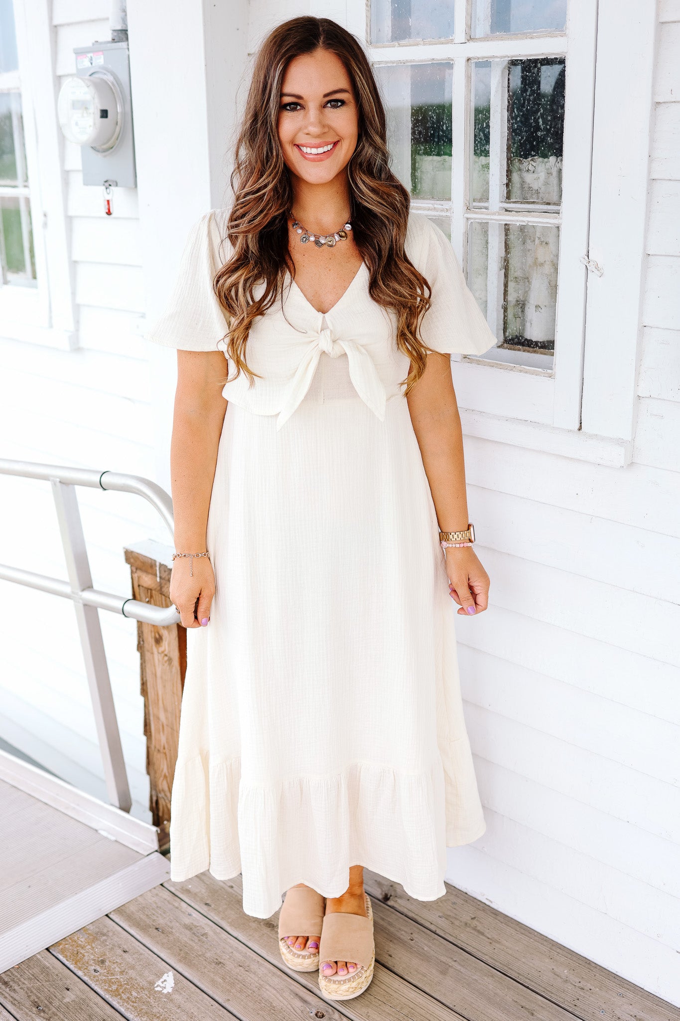 Clara Cotton Gauze Midi Dress