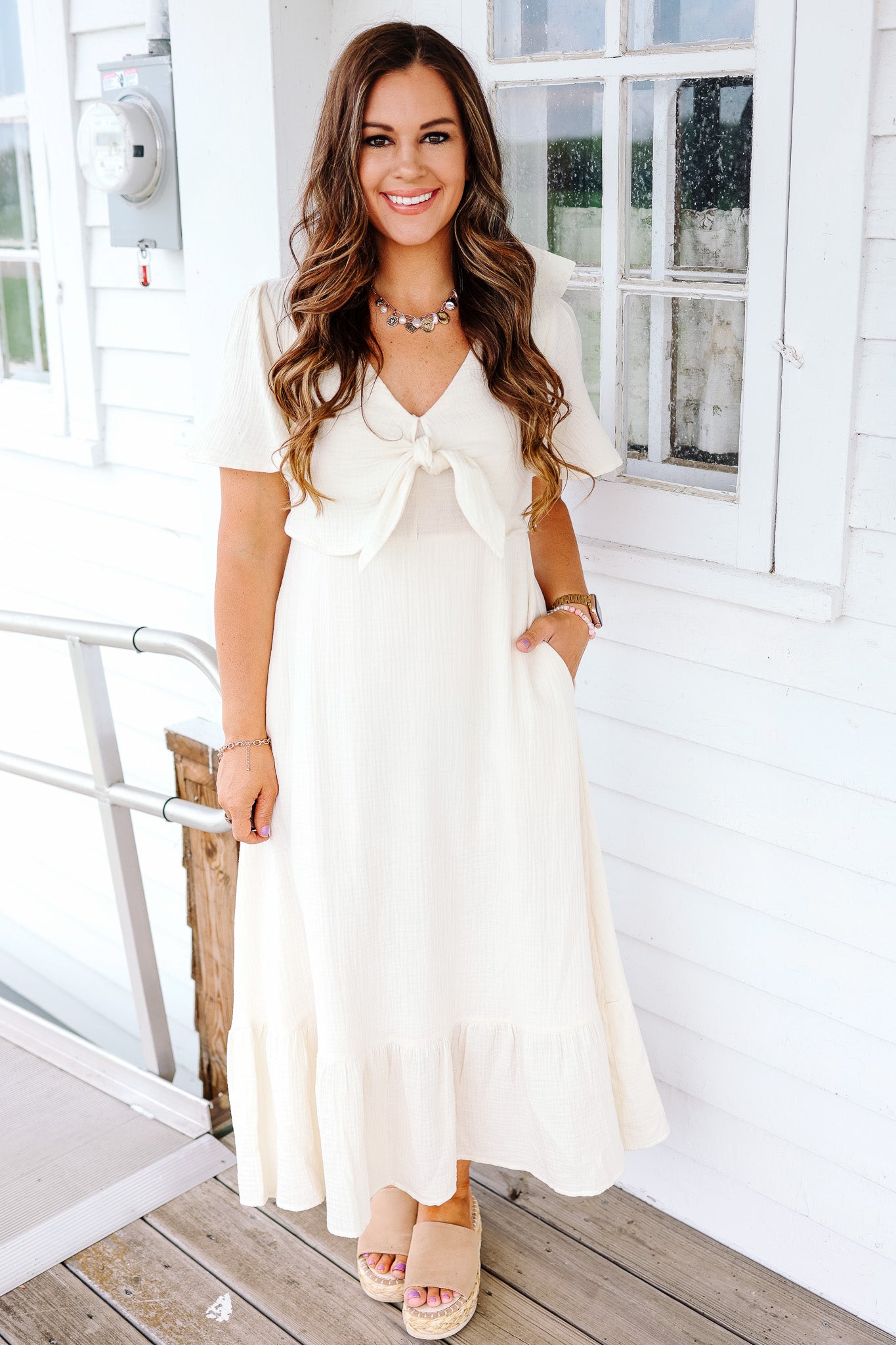 Clara Cotton Gauze Midi Dress