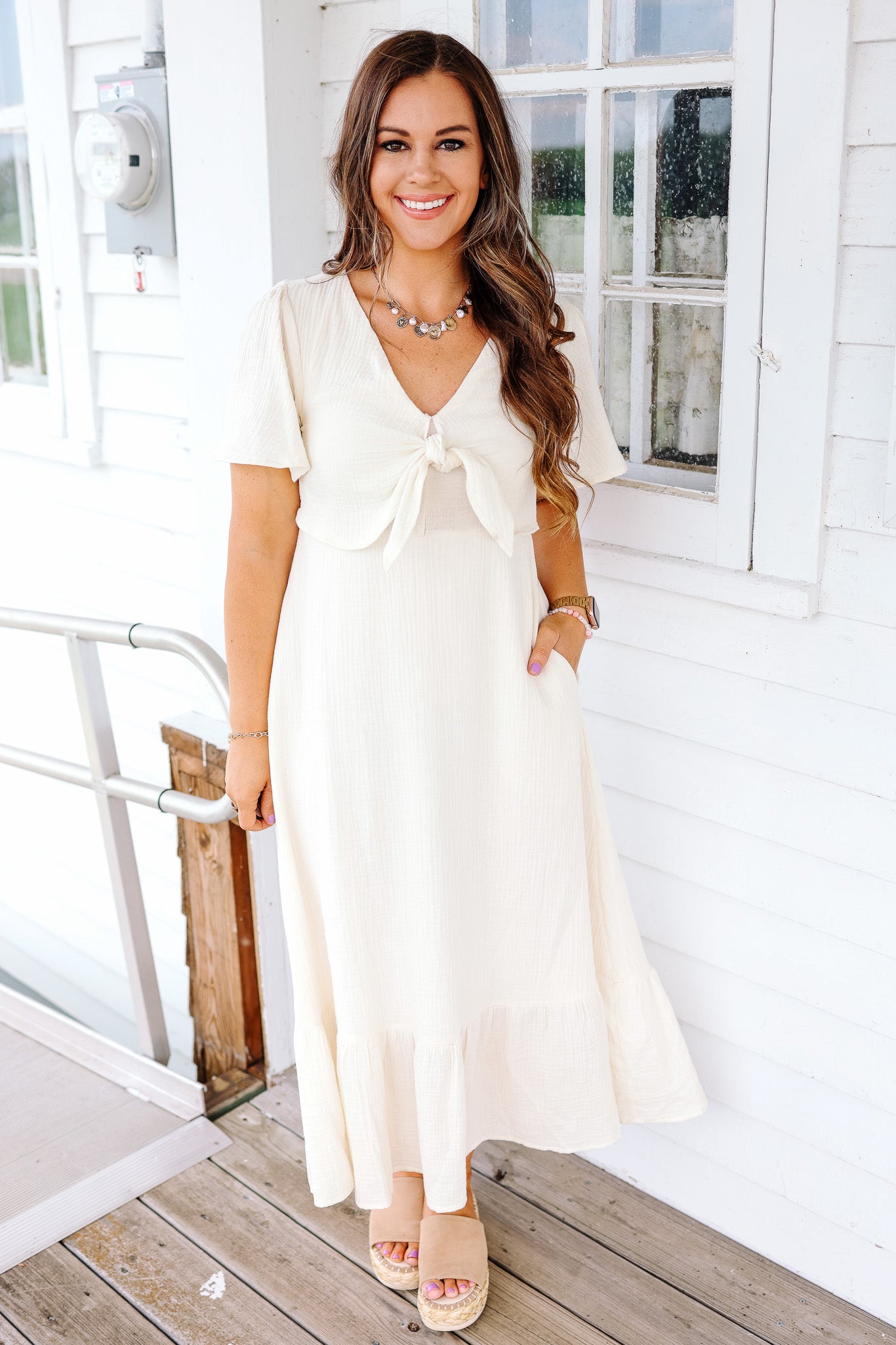 Clara Cotton Gauze Midi Dress