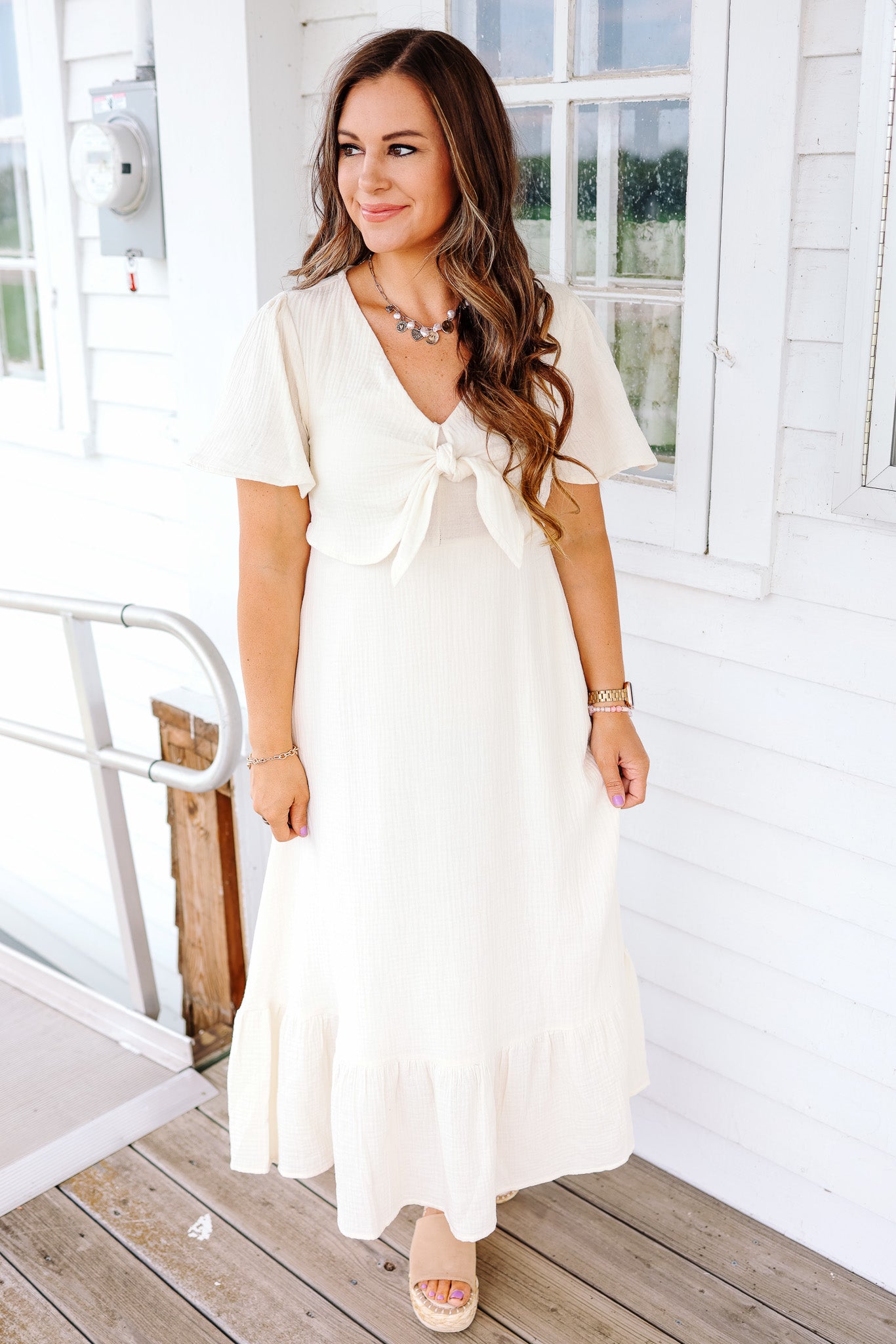 Clara Cotton Gauze Midi Dress