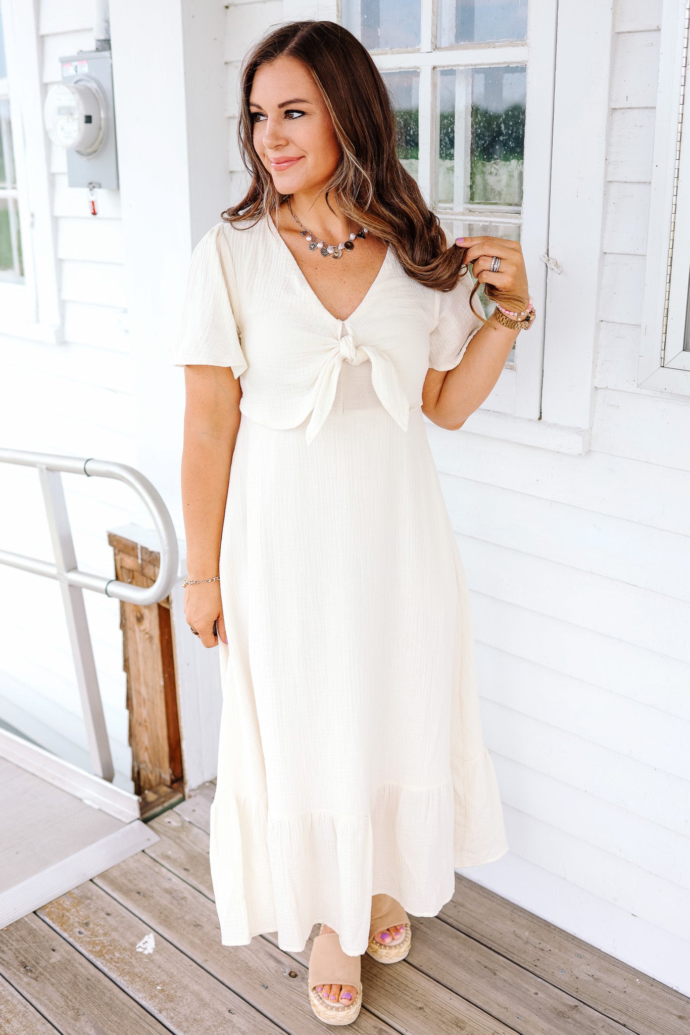 Clara Cotton Gauze Midi Dress