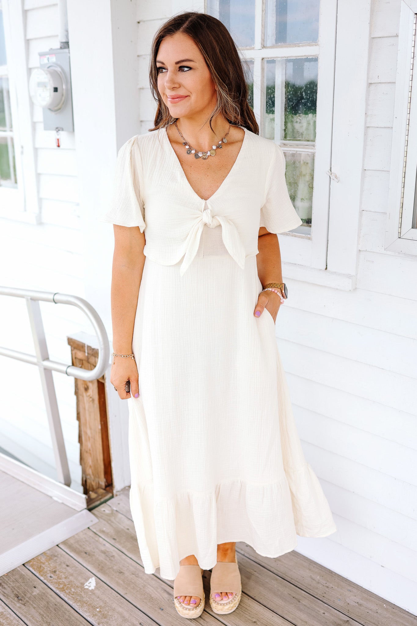 Clara Cotton Gauze Midi Dress