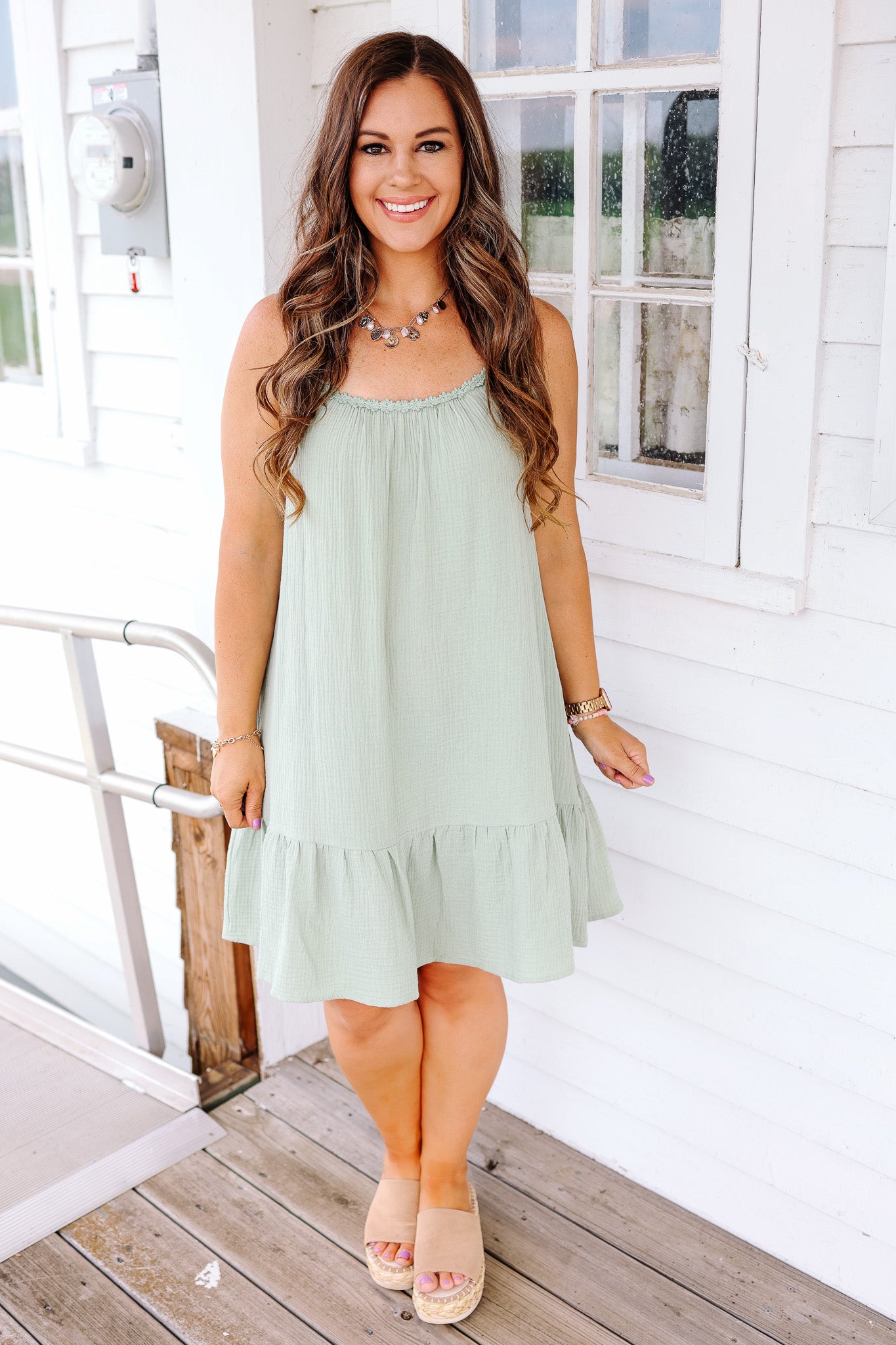 Victoria Floral Trim Dress