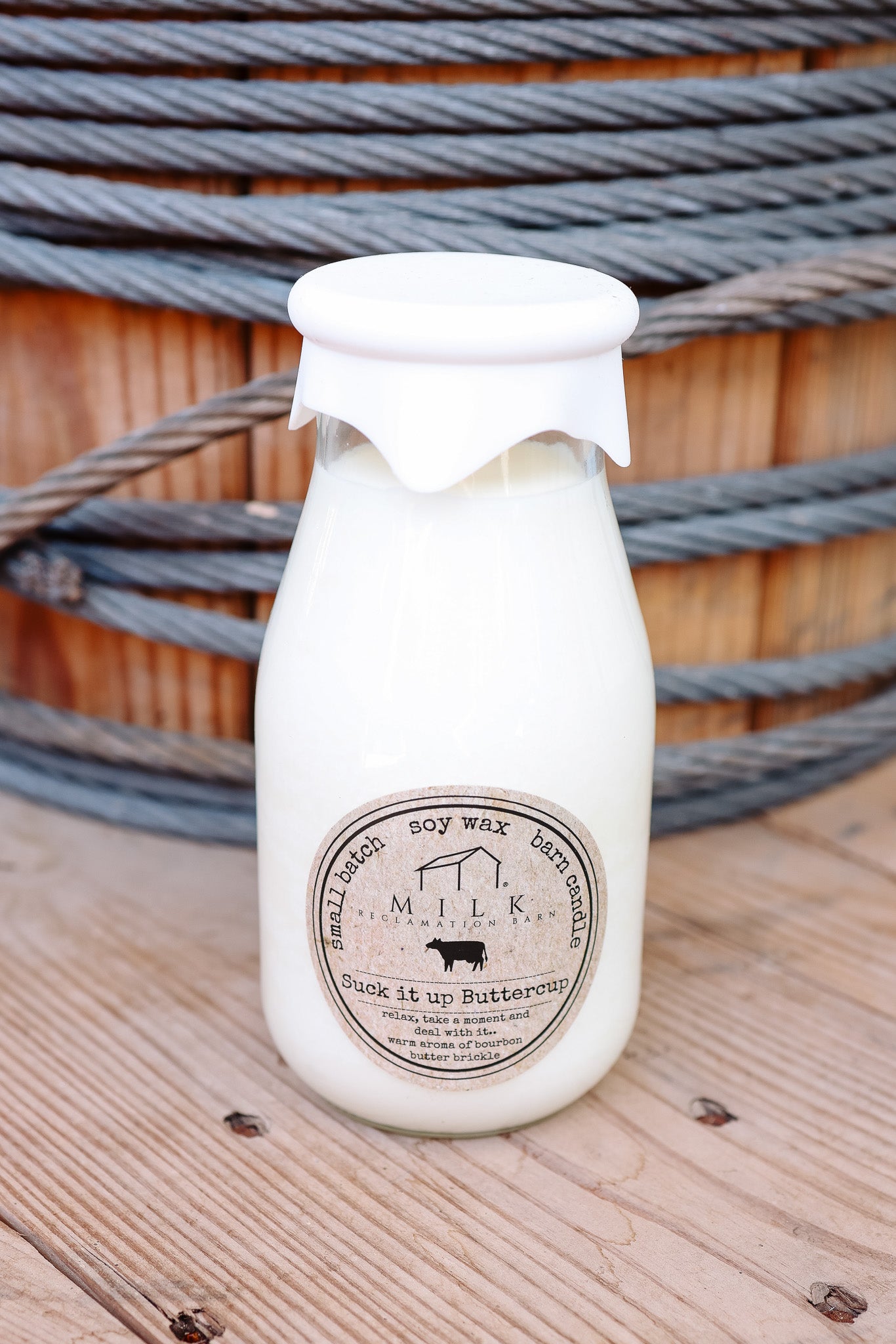 Milk Bottle Candle - Suck it Up Buttercup 13oz