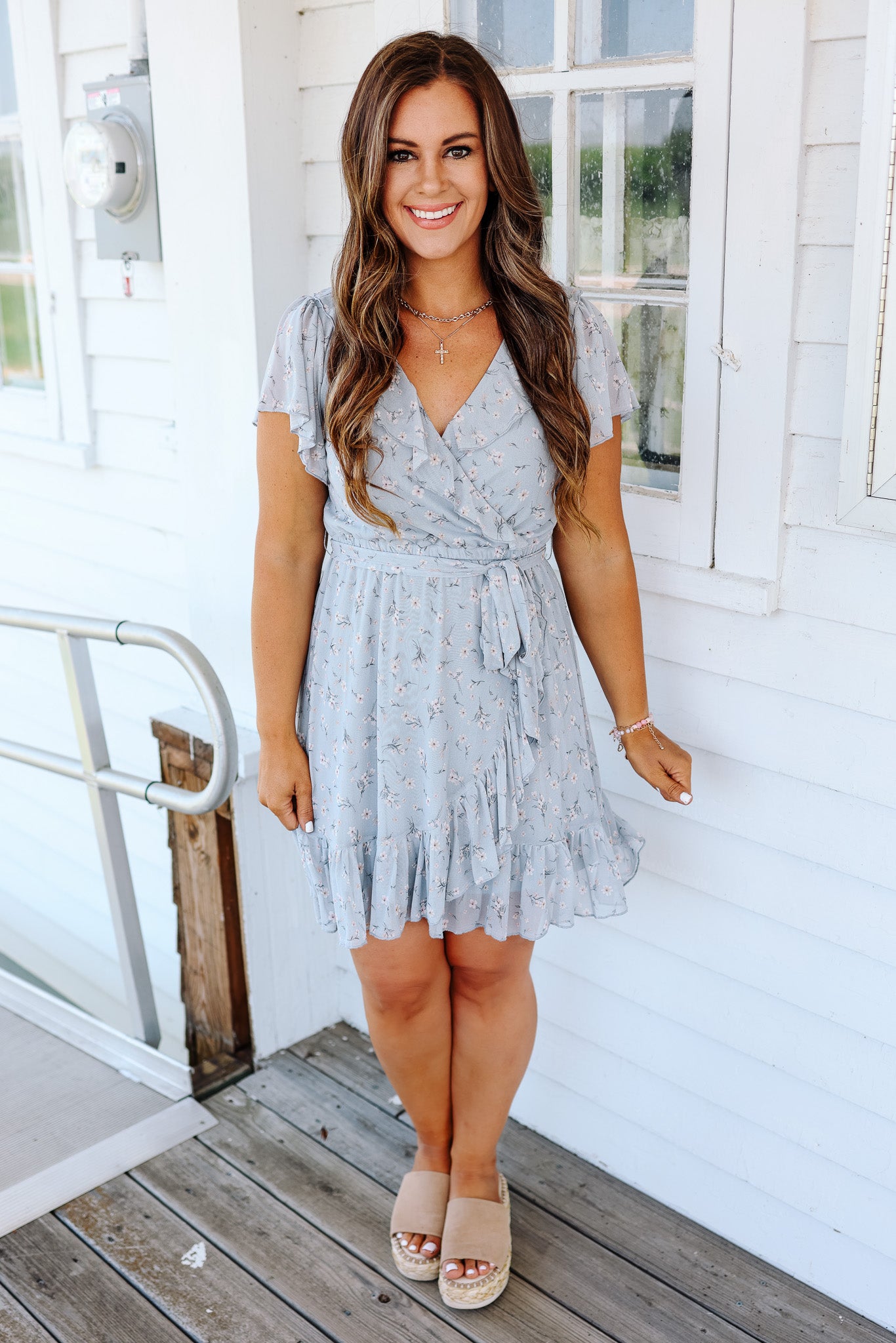 Abby Ruffle Floral Printed Dress