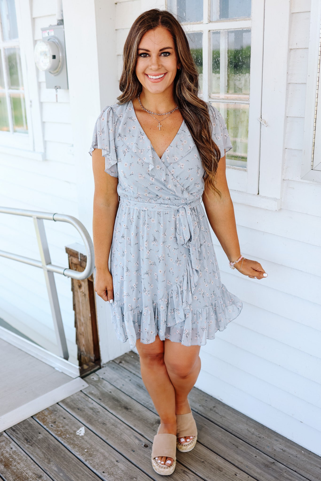 Abby Ruffle Floral Printed Dress