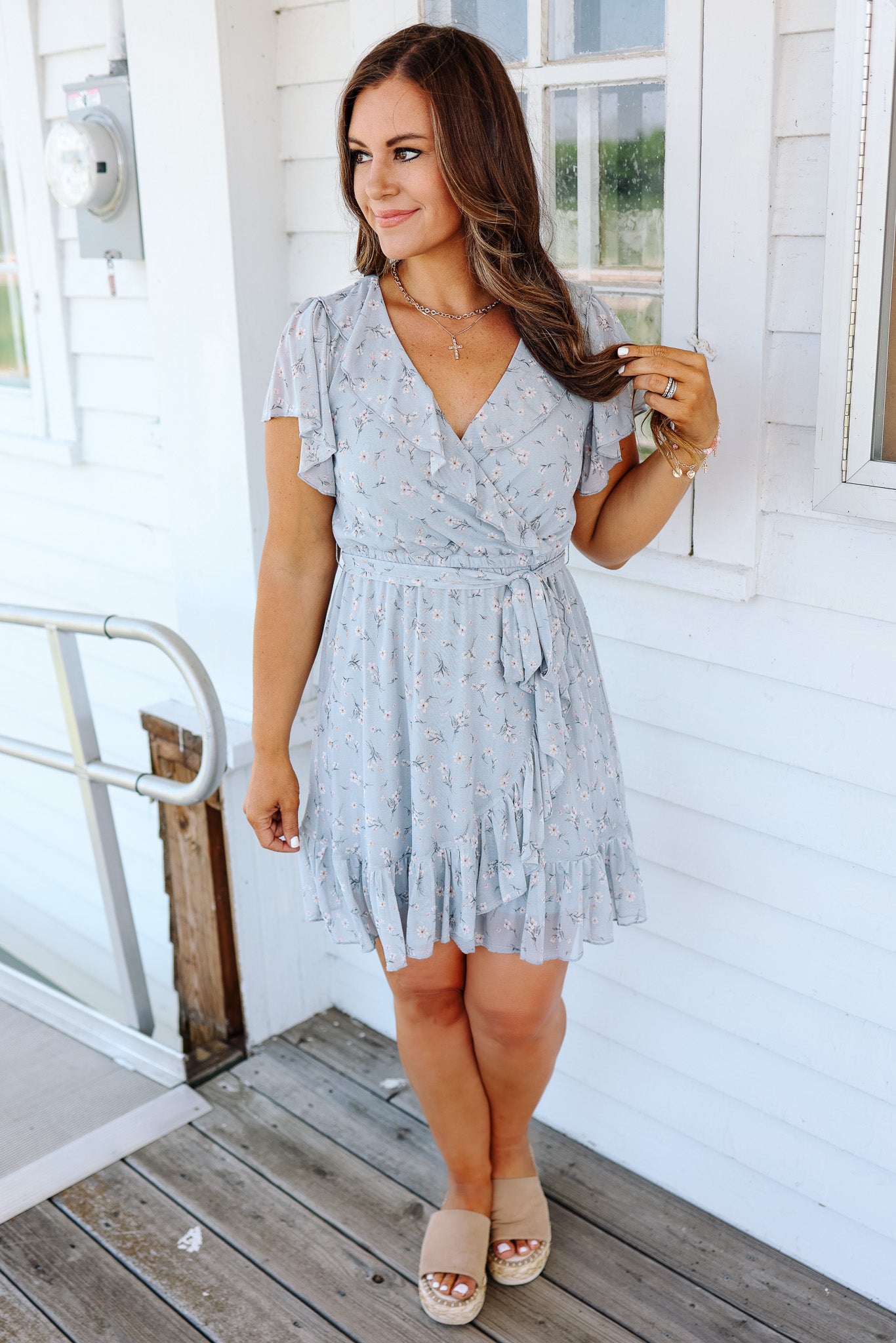 Abby Ruffle Floral Printed Dress