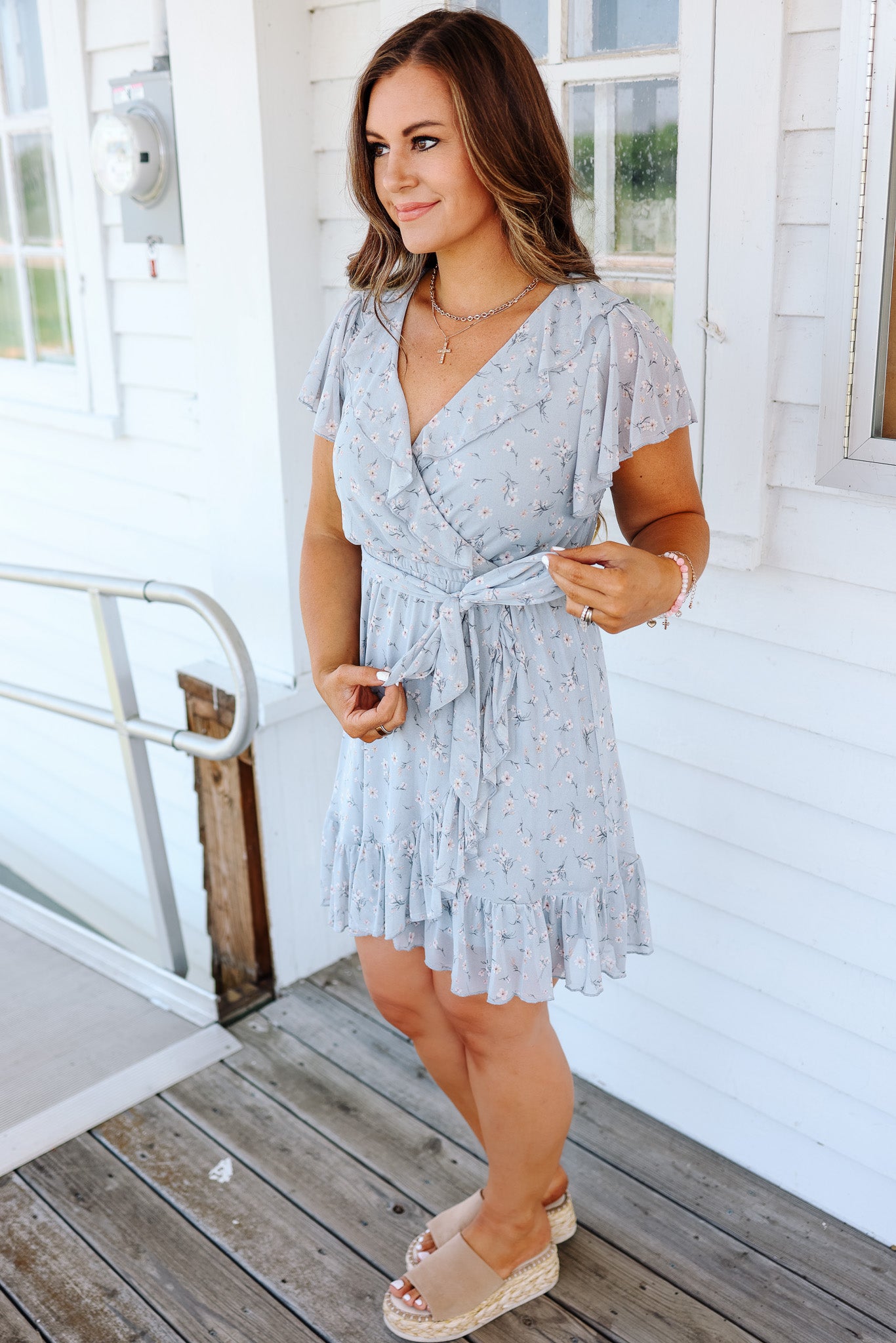 Abby Ruffle Floral Printed Dress