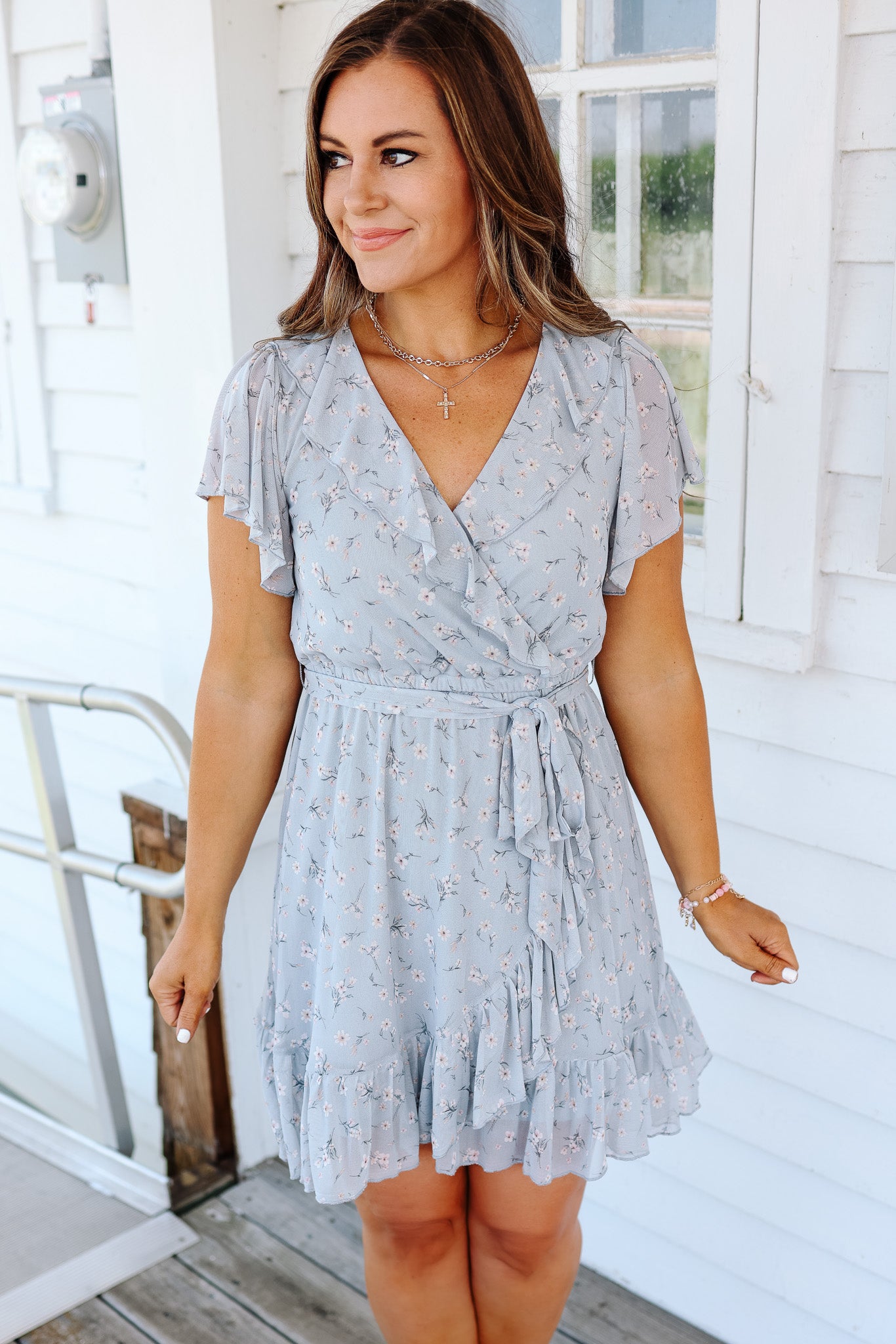 Abby Ruffle Floral Printed Dress