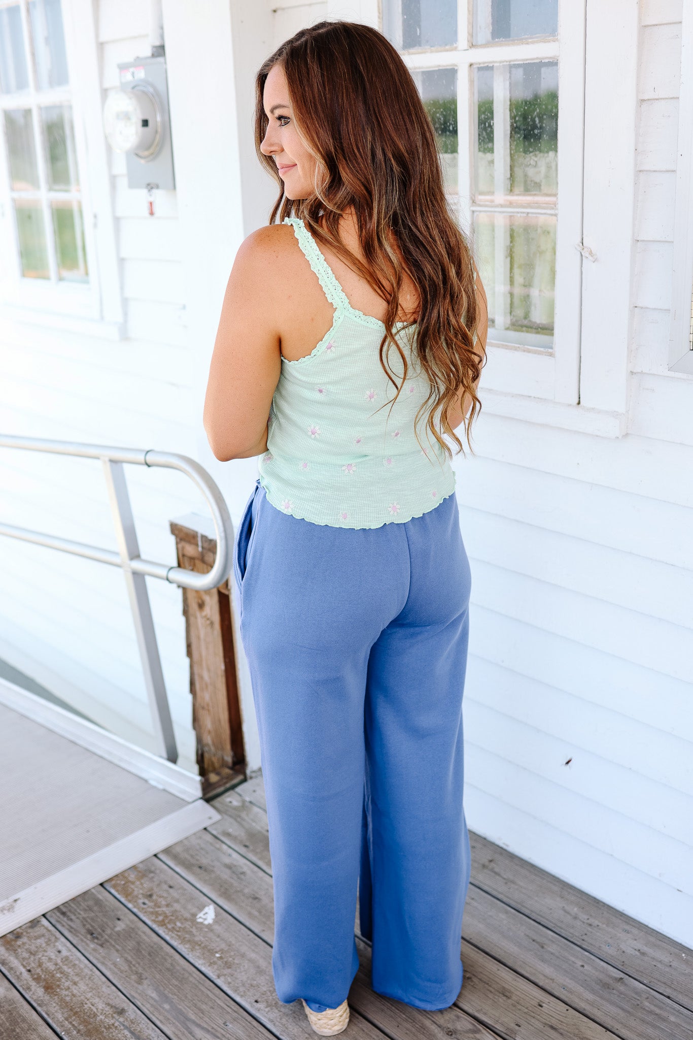 Taylor Fleece Wide-Leg Sweatpants - Marlin