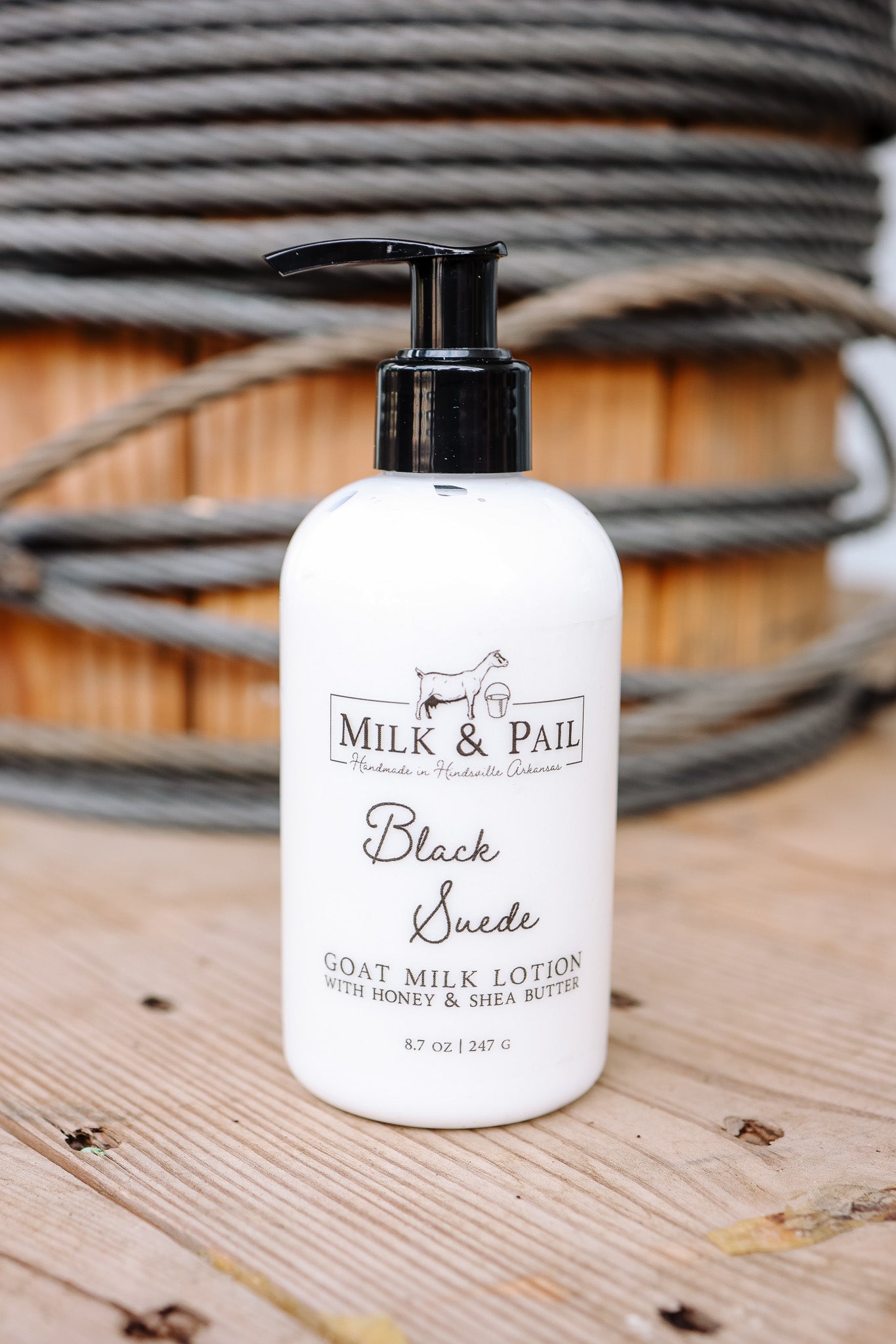 Black Suede Goat Milk Lotion 8oz