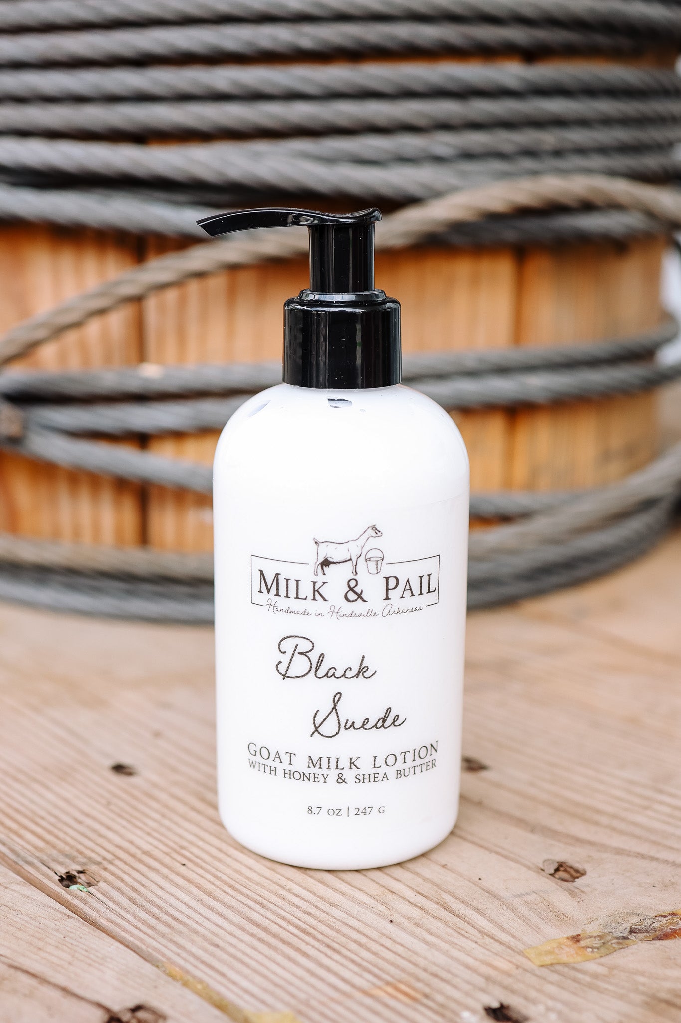 Black Suede Goat Milk Lotion 8oz