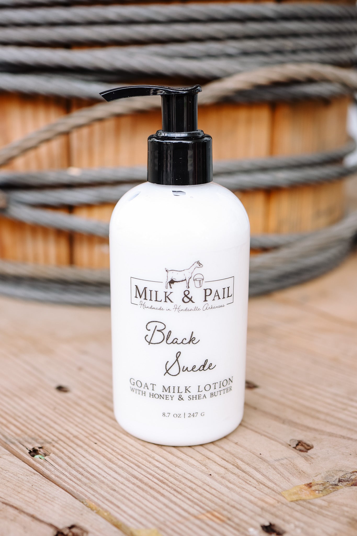 Black Suede Goat Milk Lotion 8oz