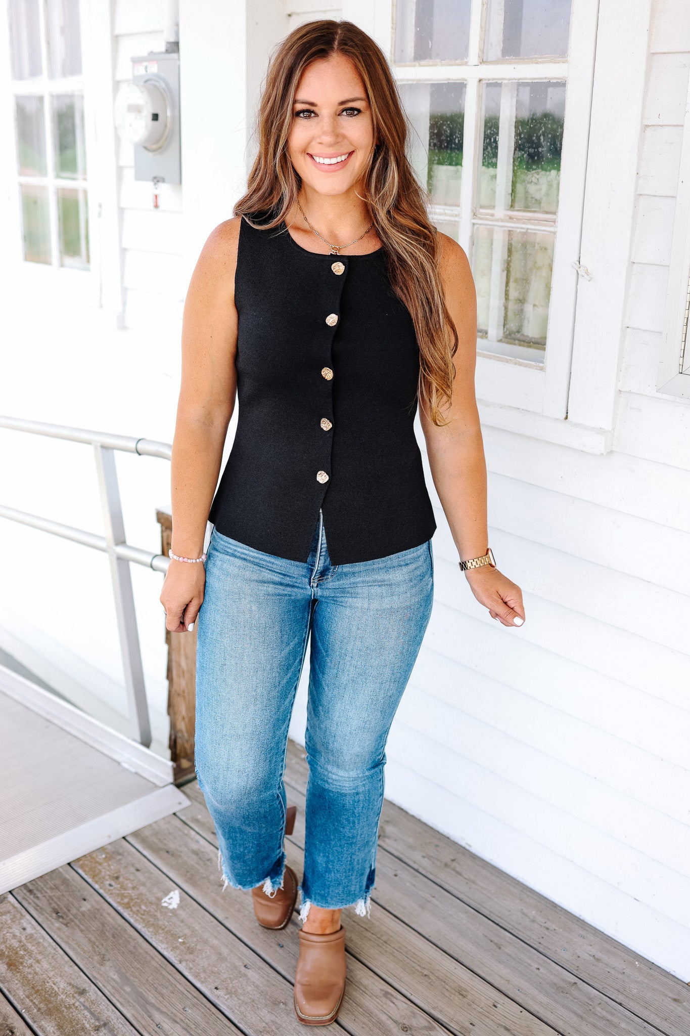 Kaylee Sleeveless Longline Sweater Vest