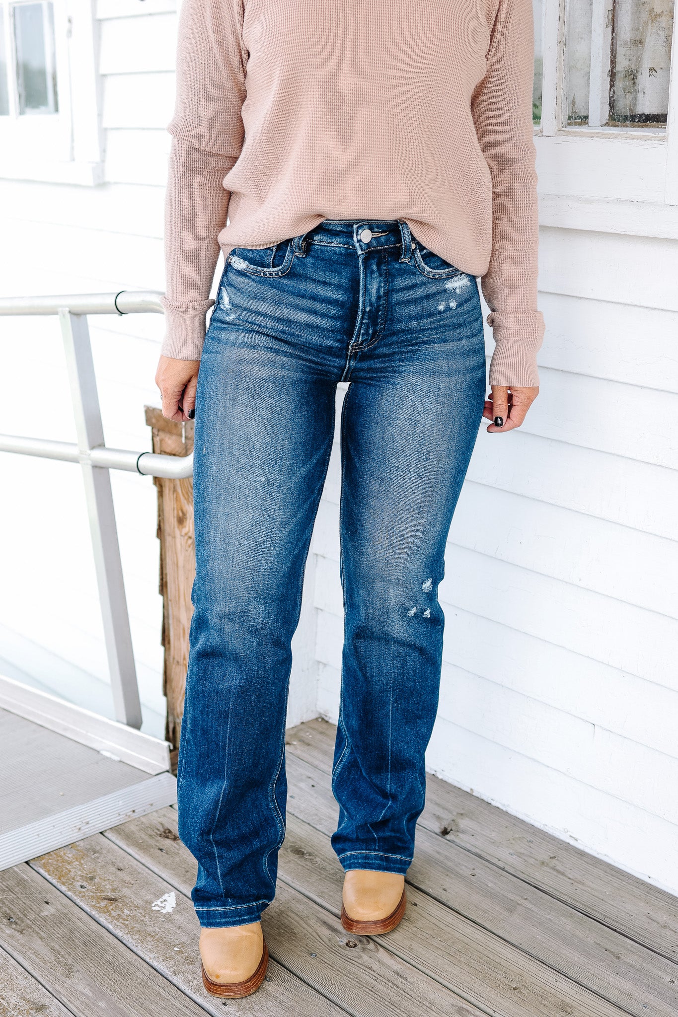 RISEN: ALEXIS HIGH RISE STRAIGHT JEANS