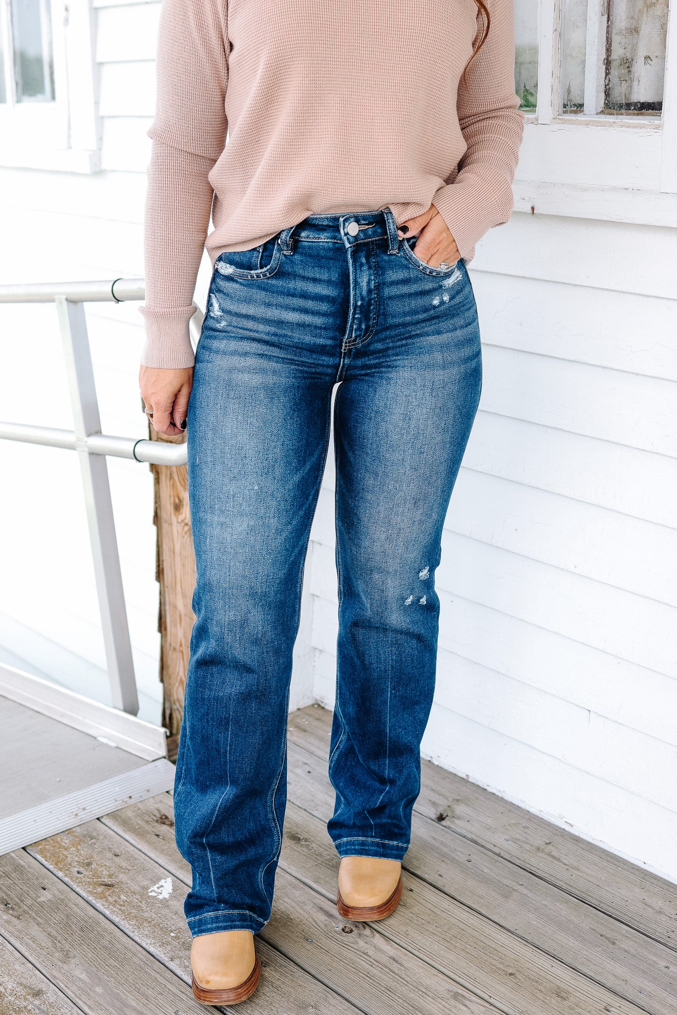 RISEN: ALEXIS HIGH RISE STRAIGHT JEANS