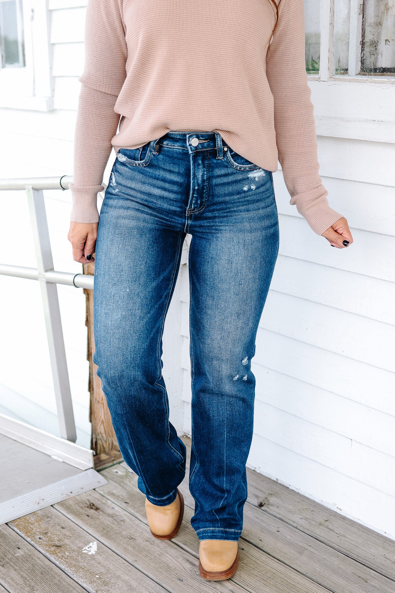 RISEN: ALEXIS HIGH RISE STRAIGHT JEANS