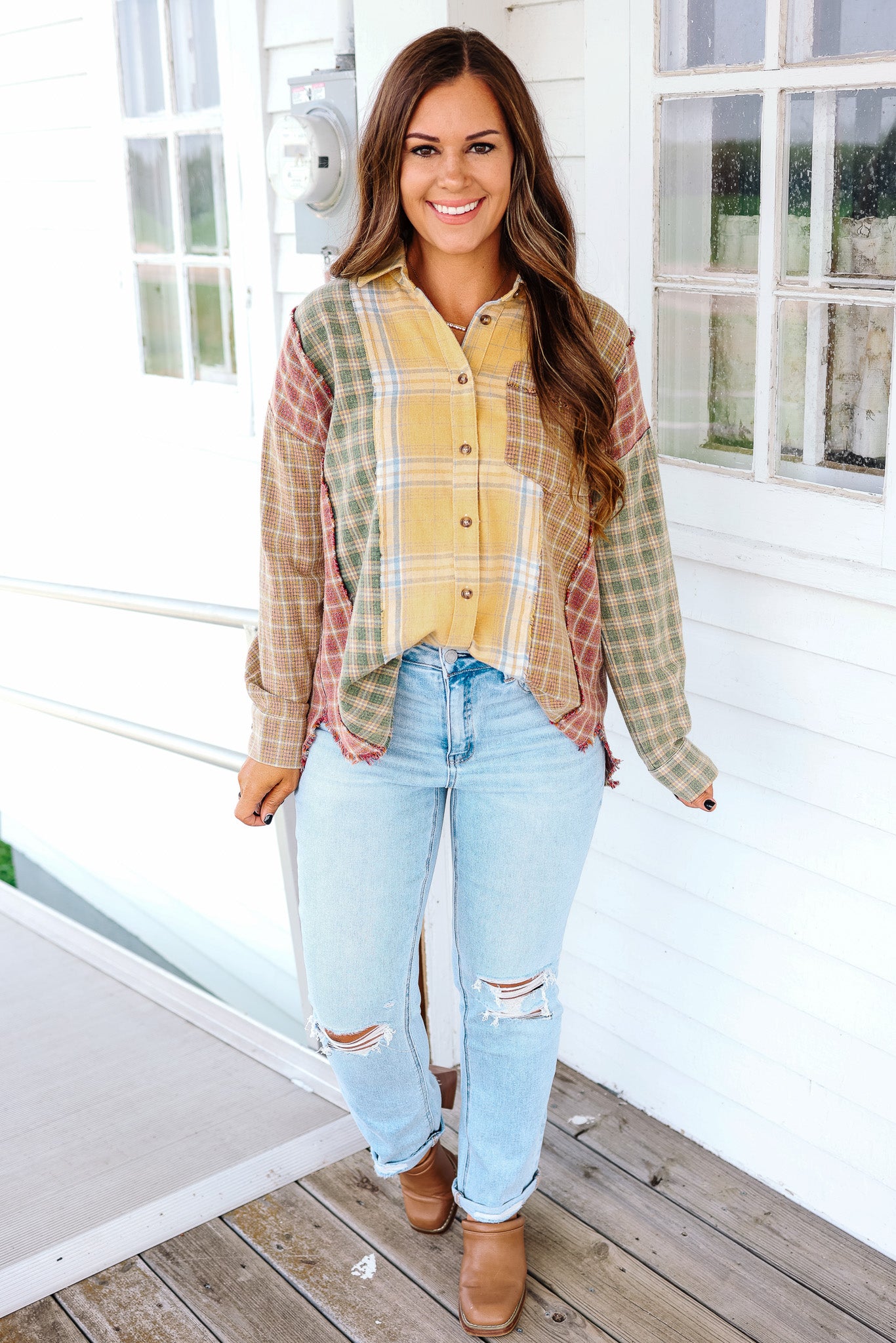 Bexley Mixed Plaids Button Down Shirt