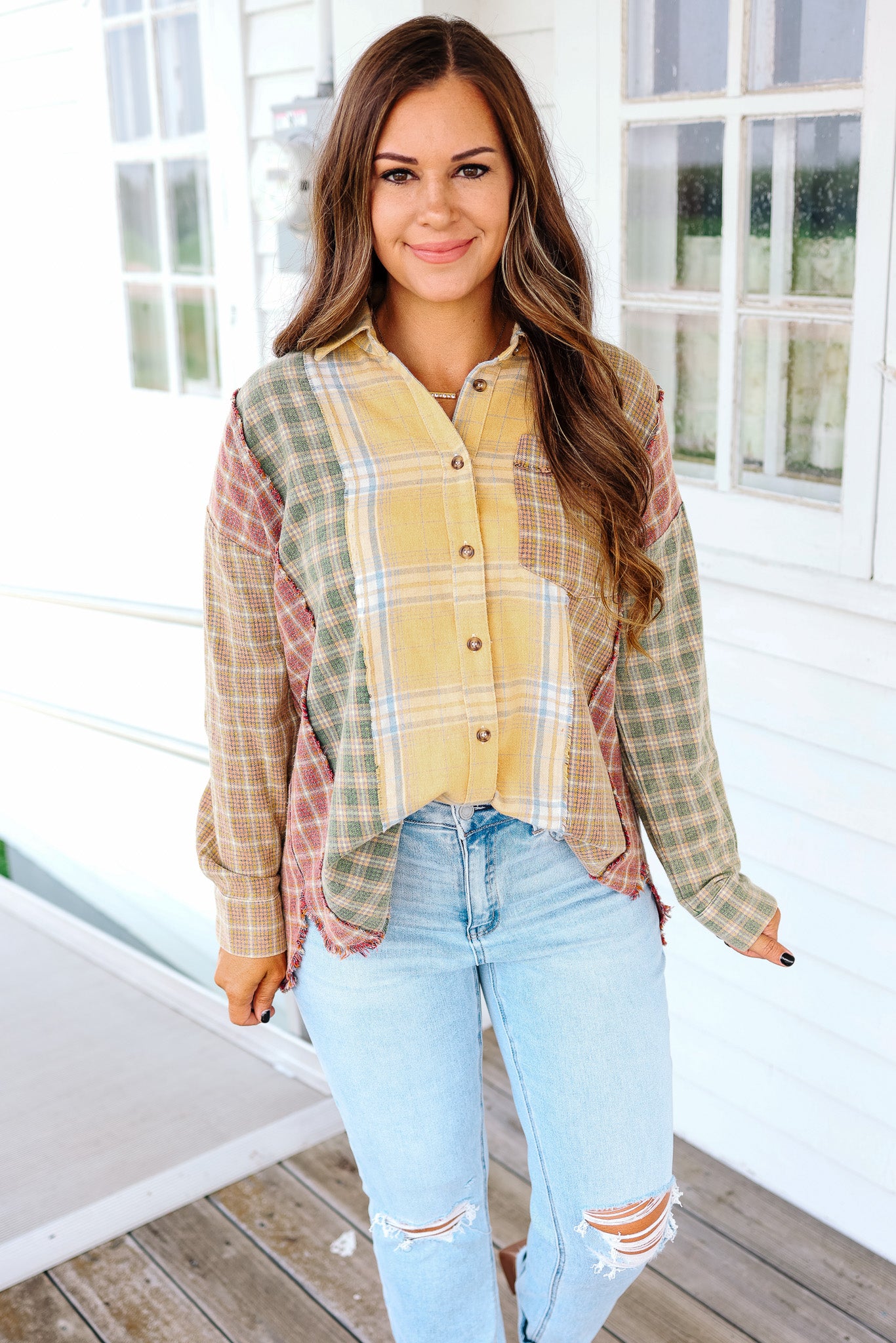 Bexley Mixed Plaids Button Down Shirt