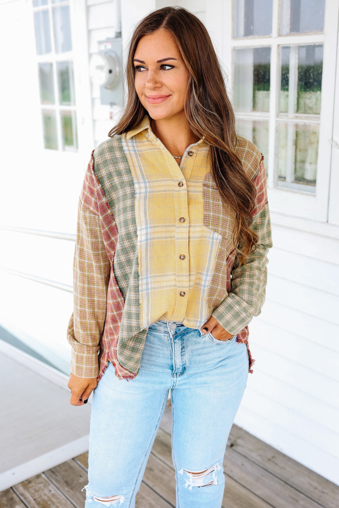 Bexley Mixed Plaids Button Down Shirt