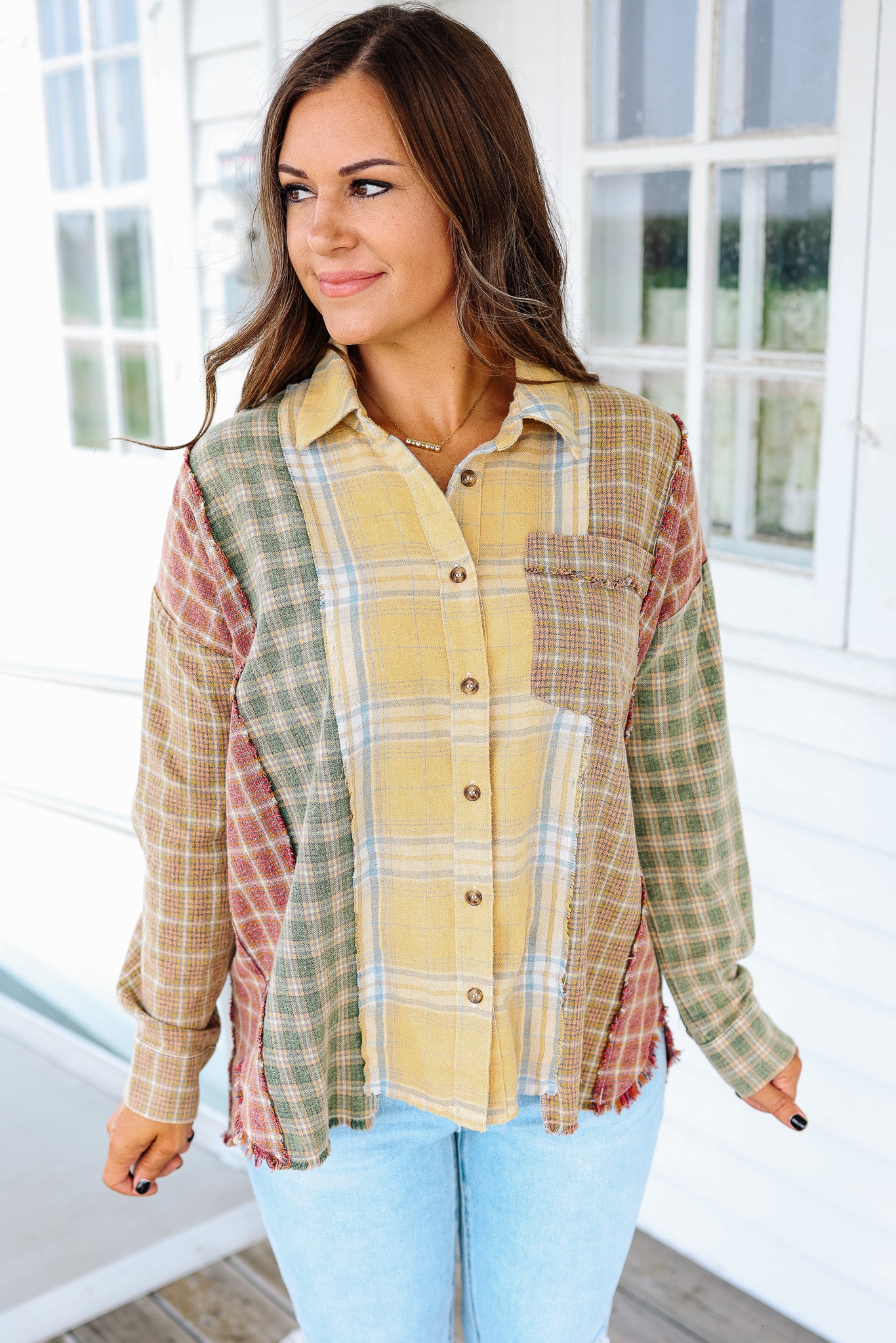 Bexley Mixed Plaids Button Down Shirt