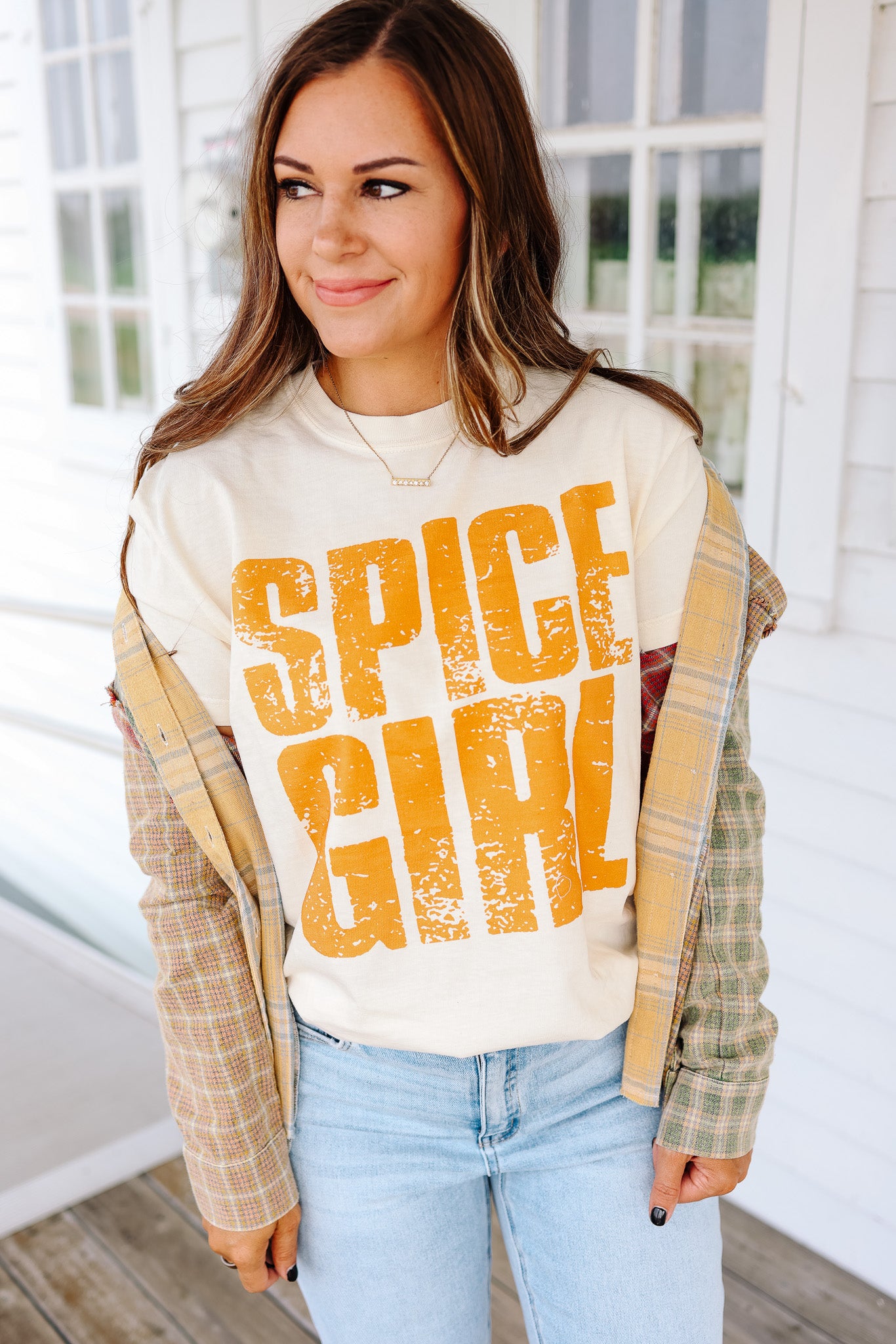 Spice Girl Graphic Tee - Ivory