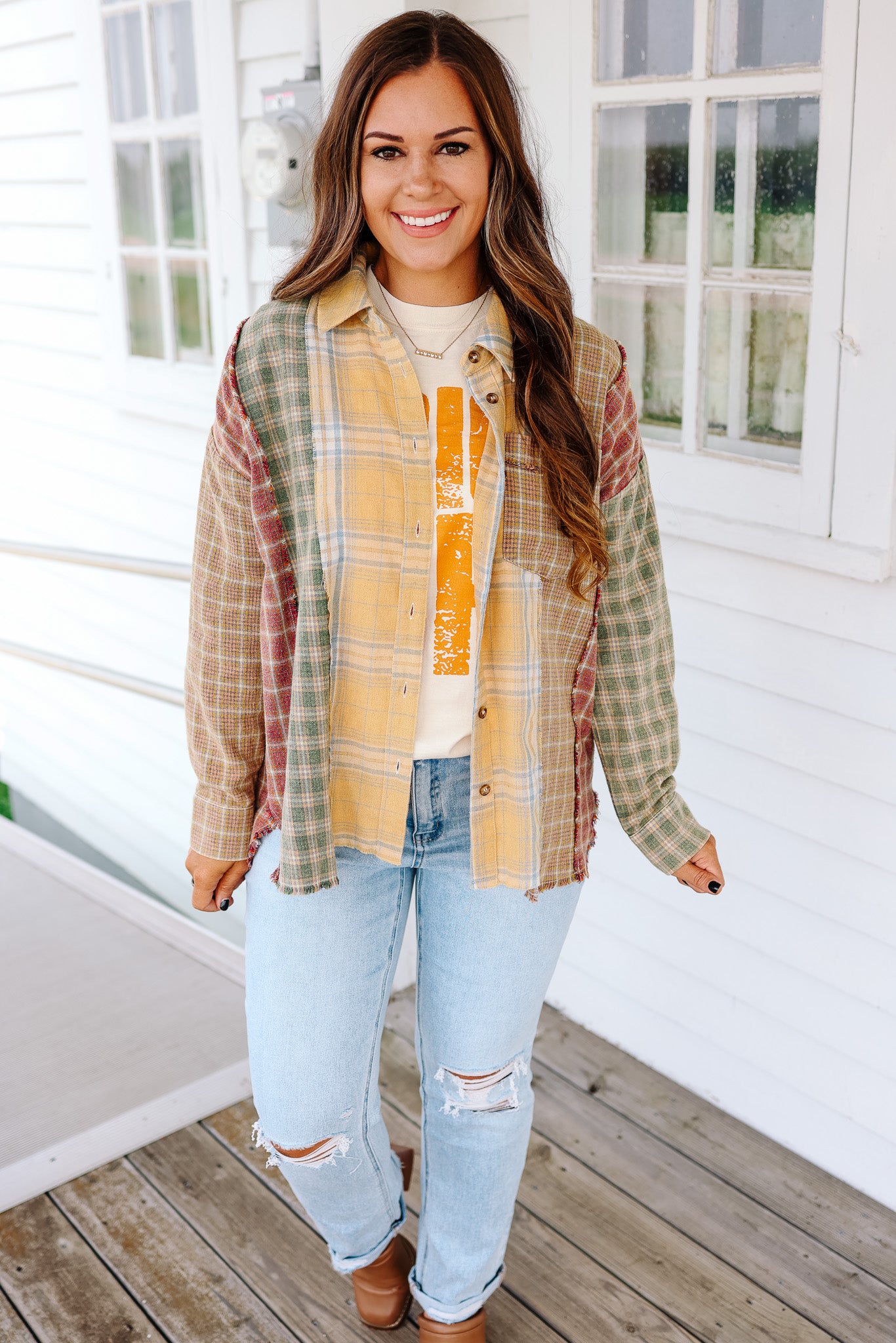 Bexley Mixed Plaids Button Down Shirt