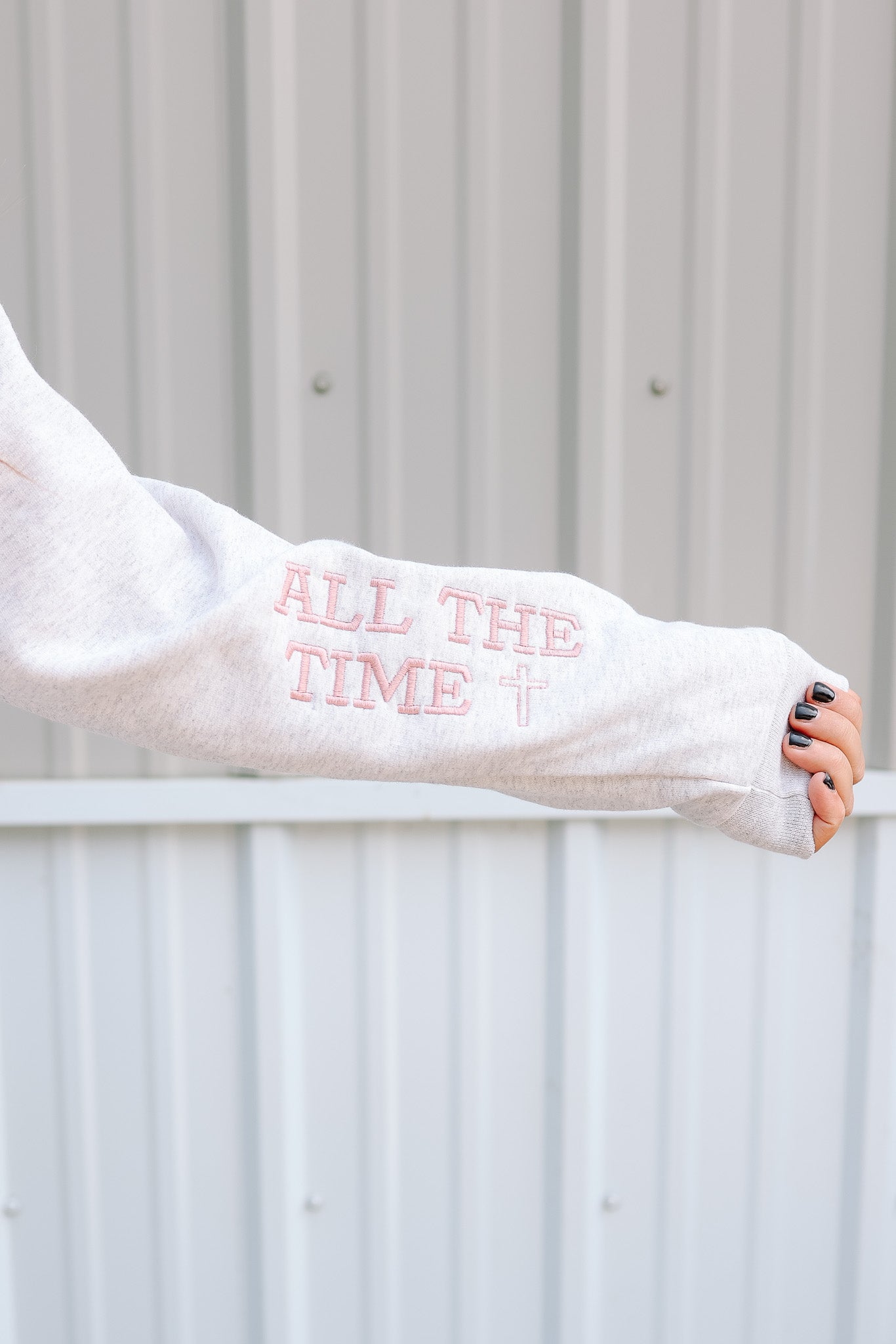 God Is Good Embroidered Crewneck Sweatshirt - Multiple Colors