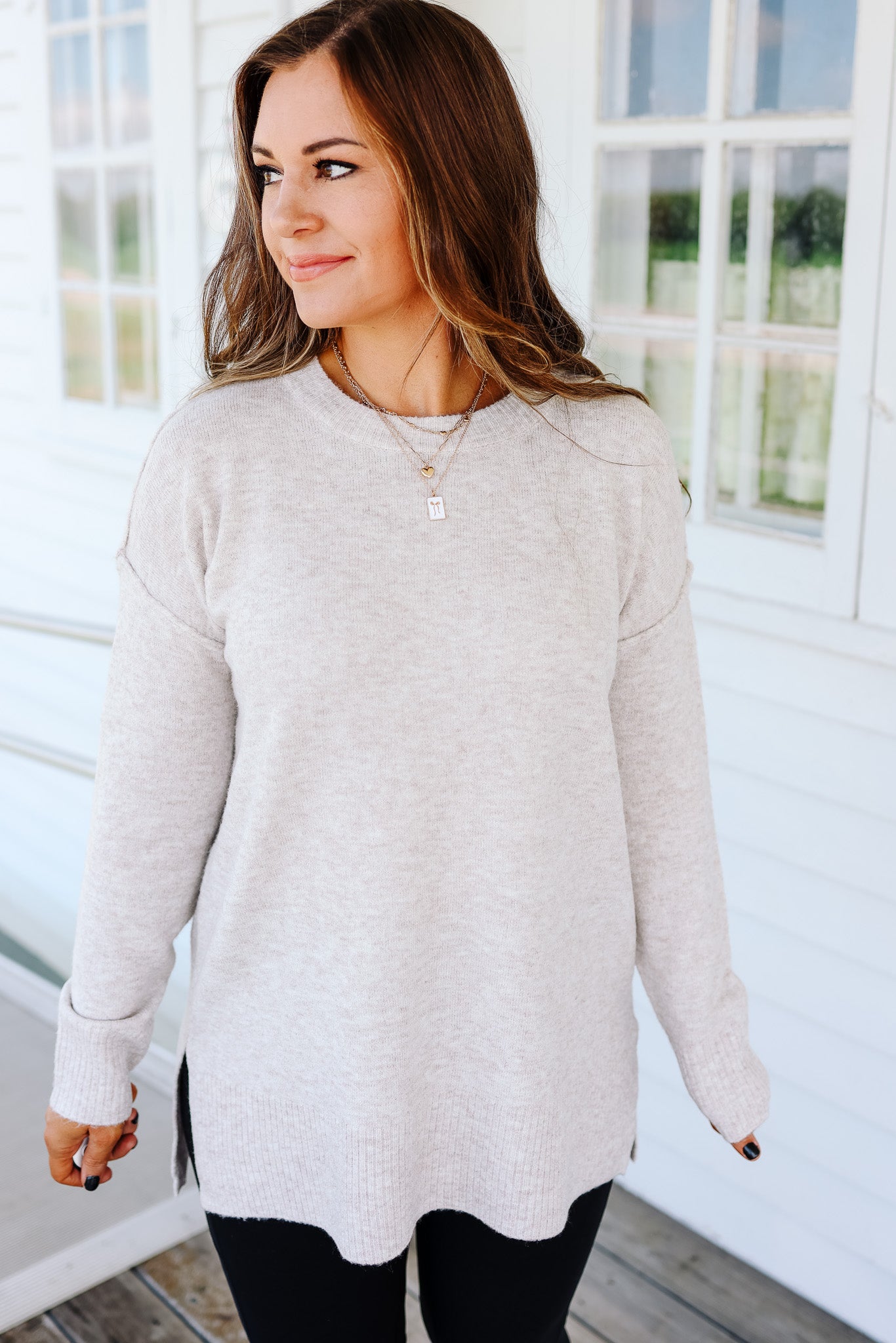 The Everyday Tunic Sweater - Oatmeal