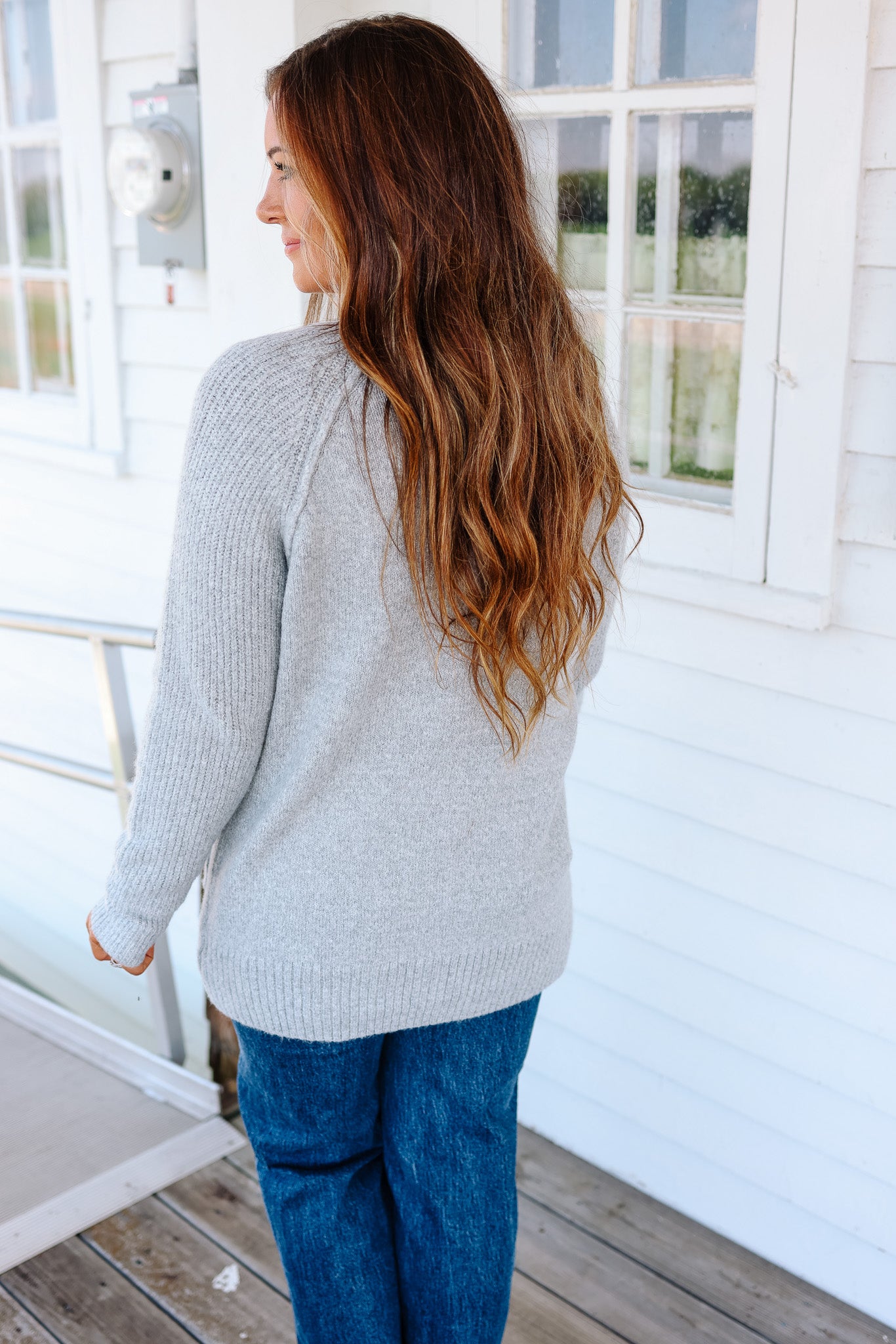 Lina Button Down Cardigan - Grey