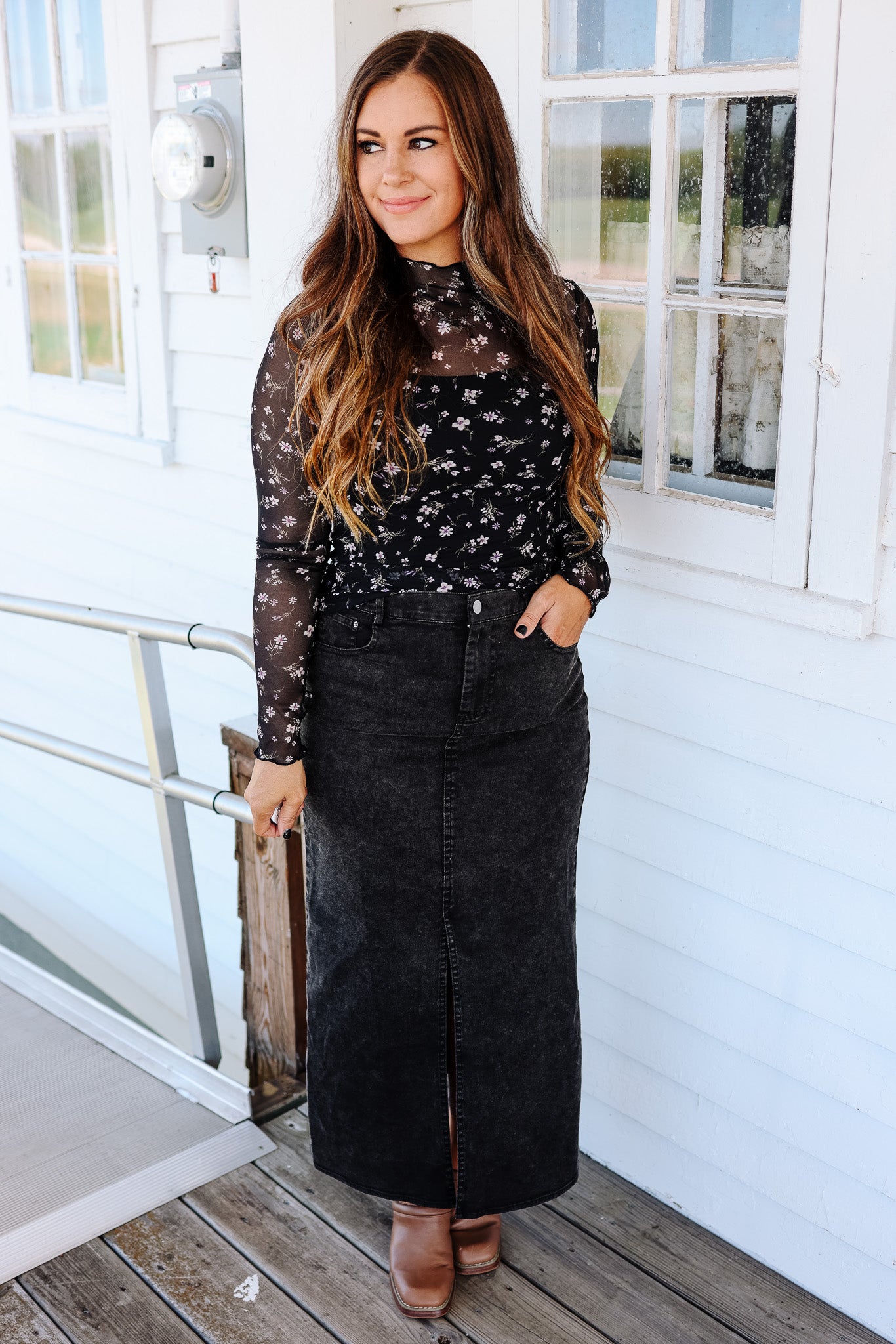 Sutton Maxi Skirt - Black