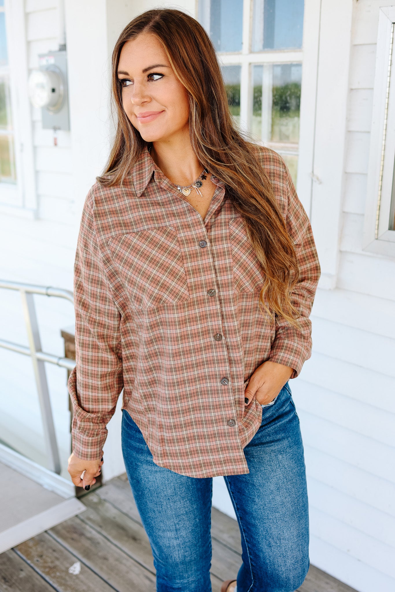 Ruby Plaid Button Down Shirt