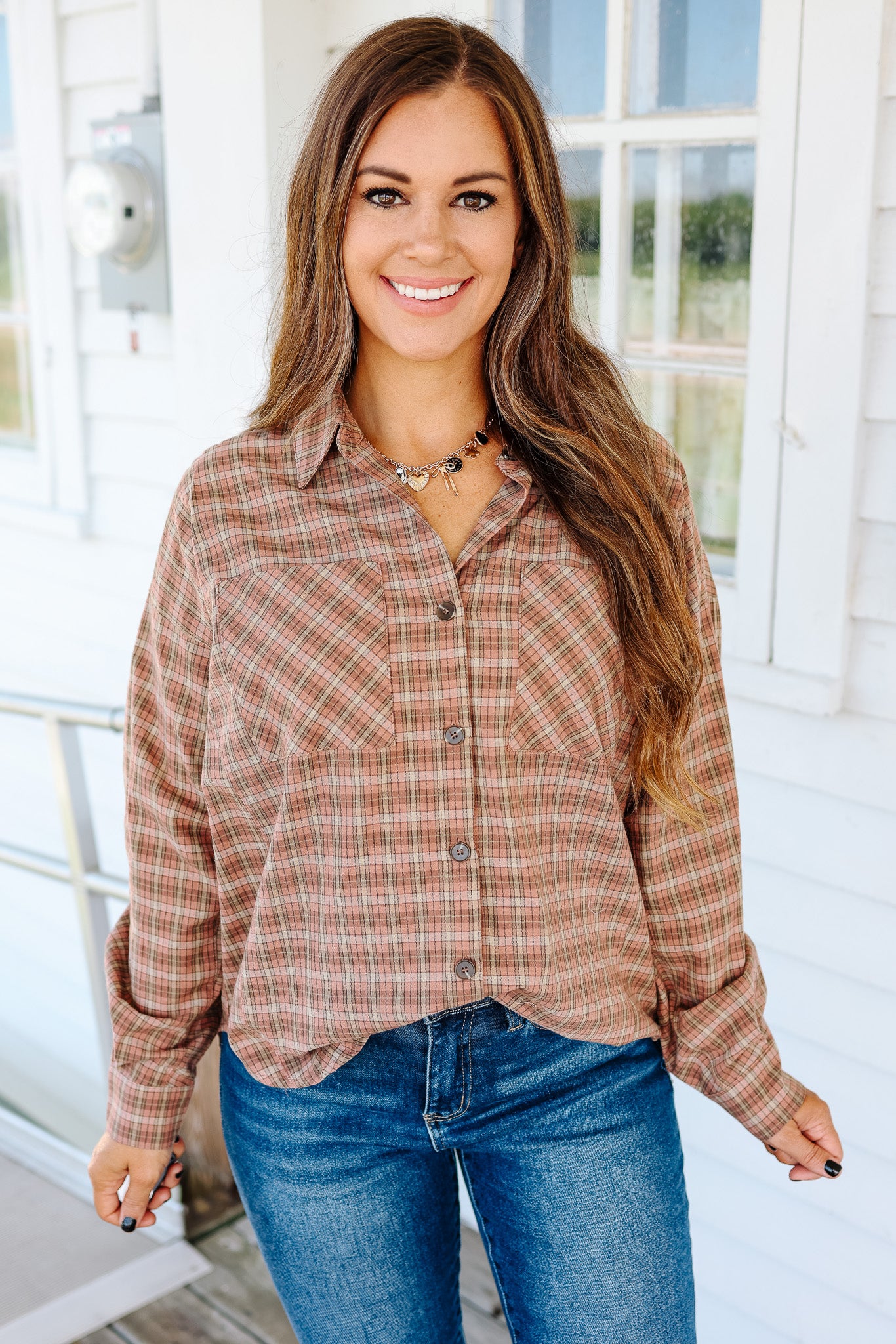 Ruby Plaid Button Down Shirt