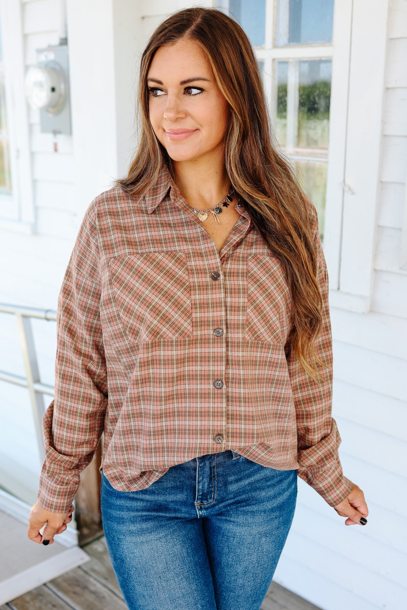 Ruby Plaid Button Down Shirt