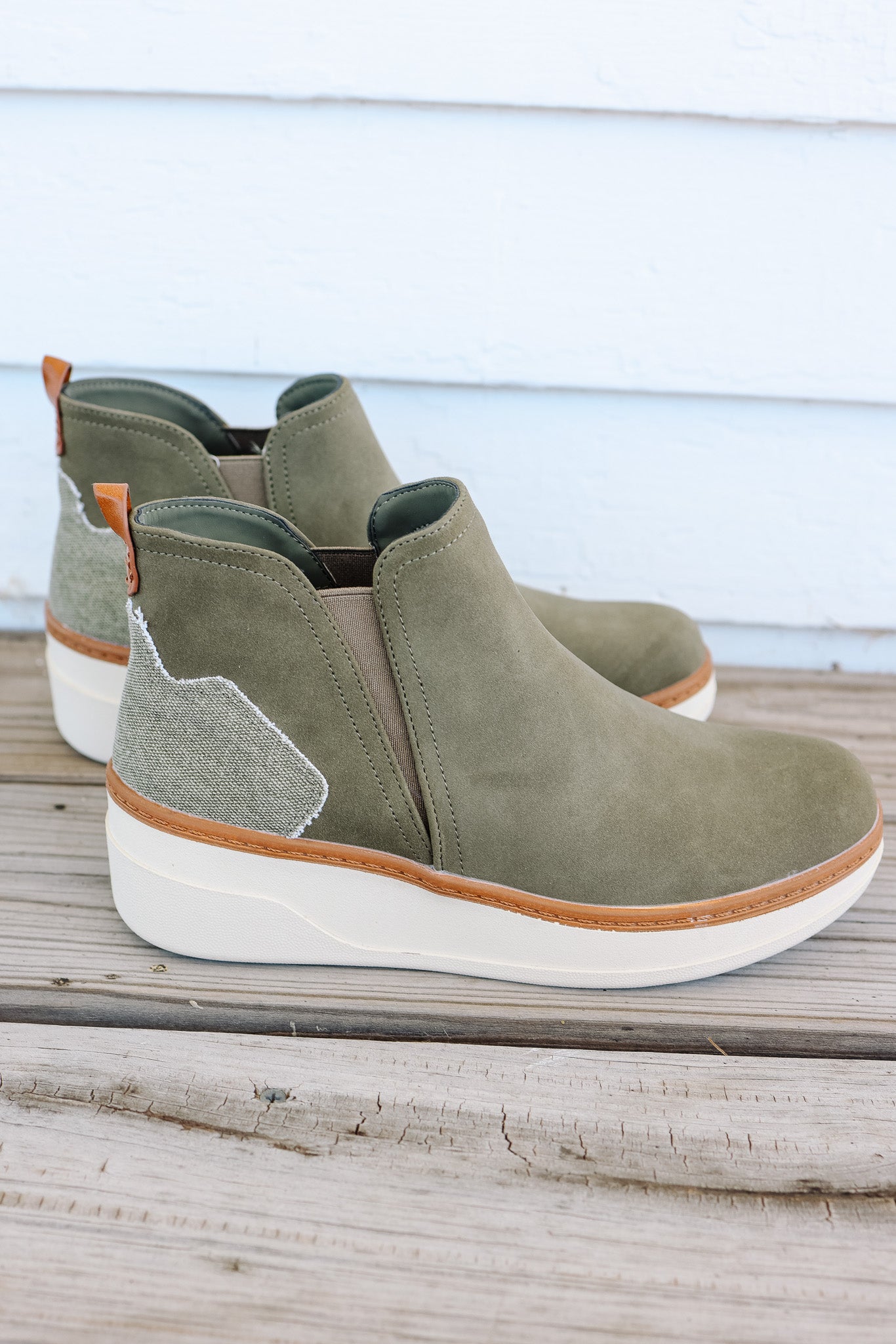 Charming Slip on Loafers - Olive