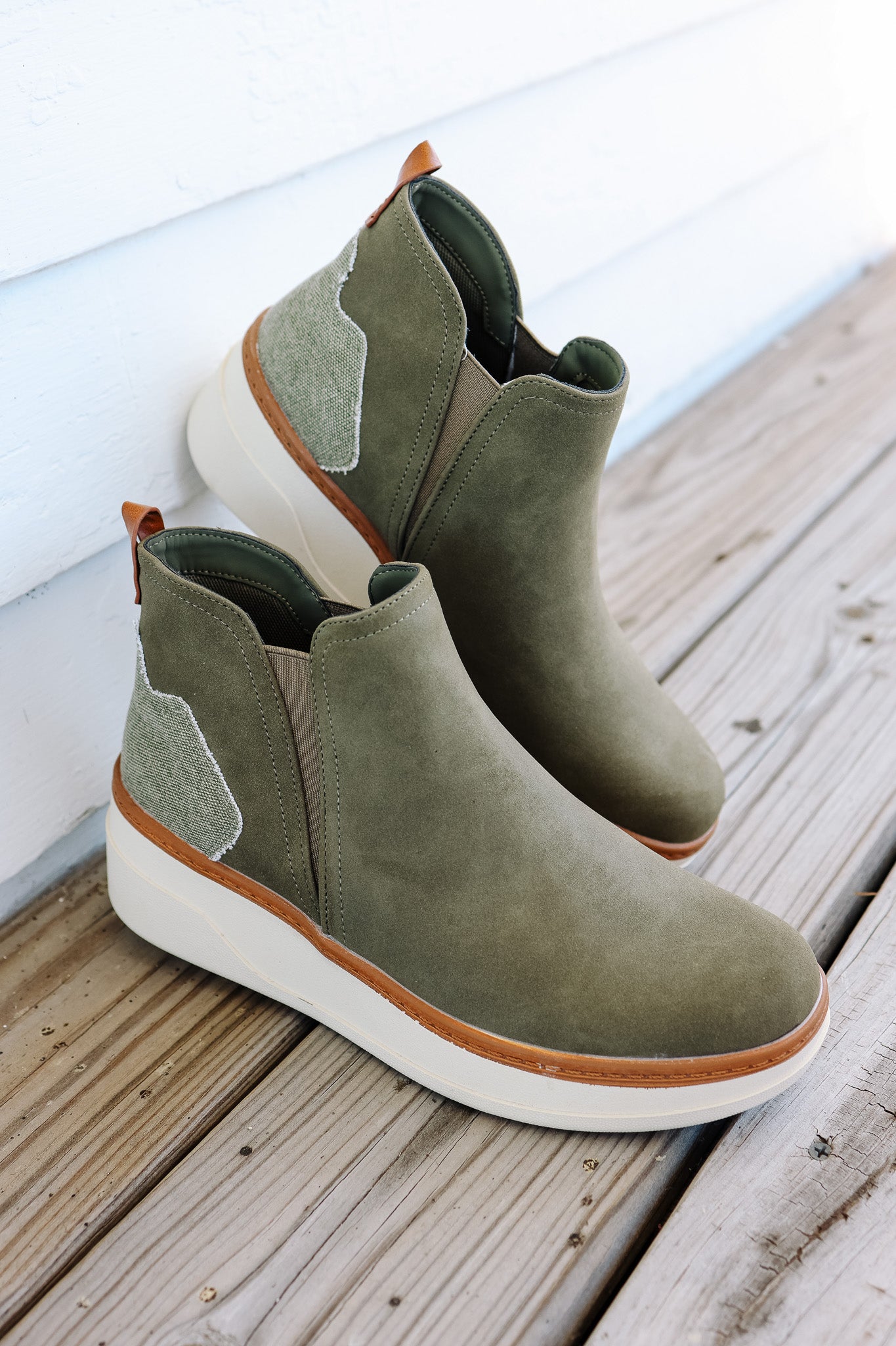 Charming Slip on Loafers - Olive