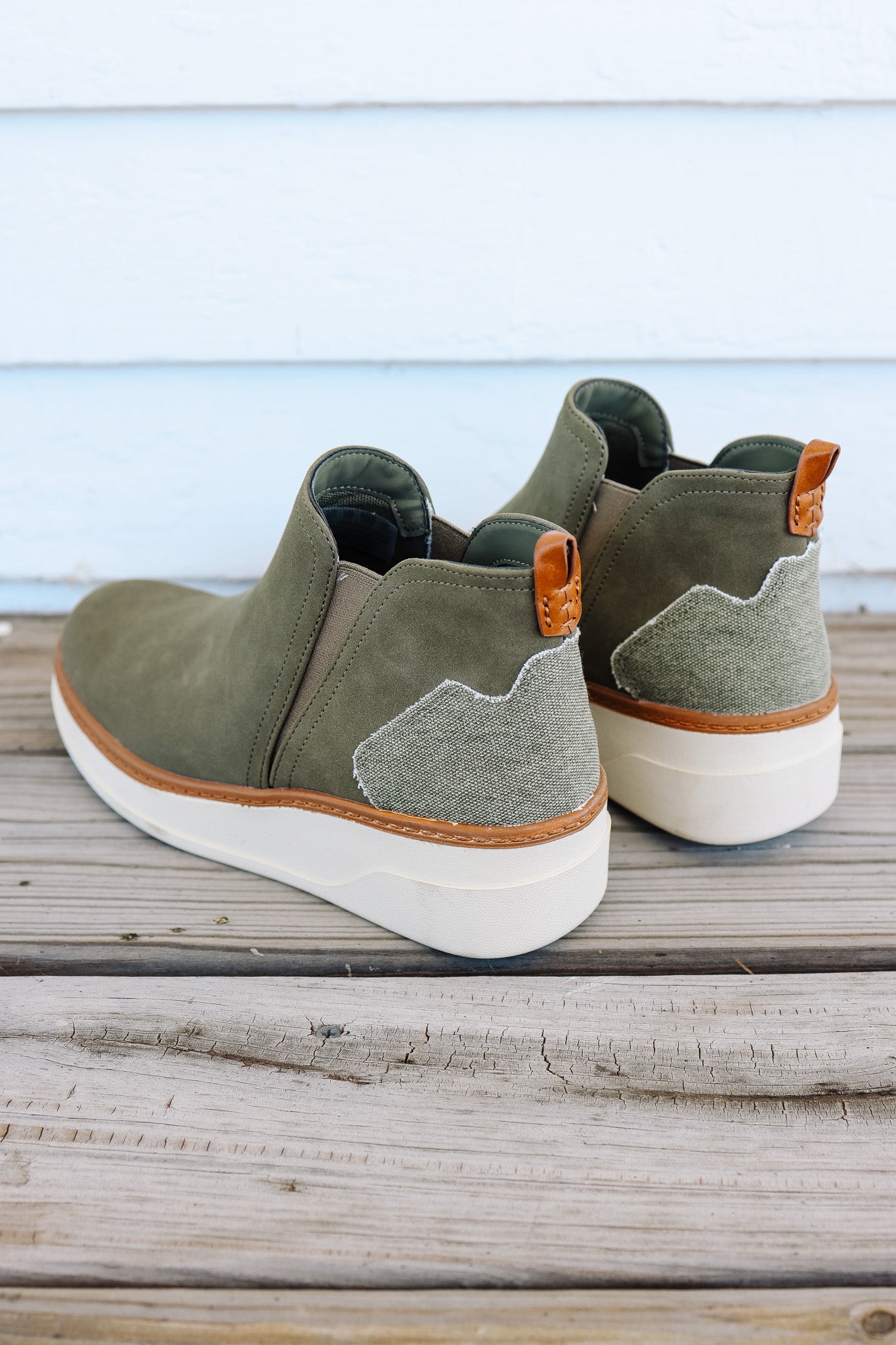 Charming Slip on Loafers - Olive