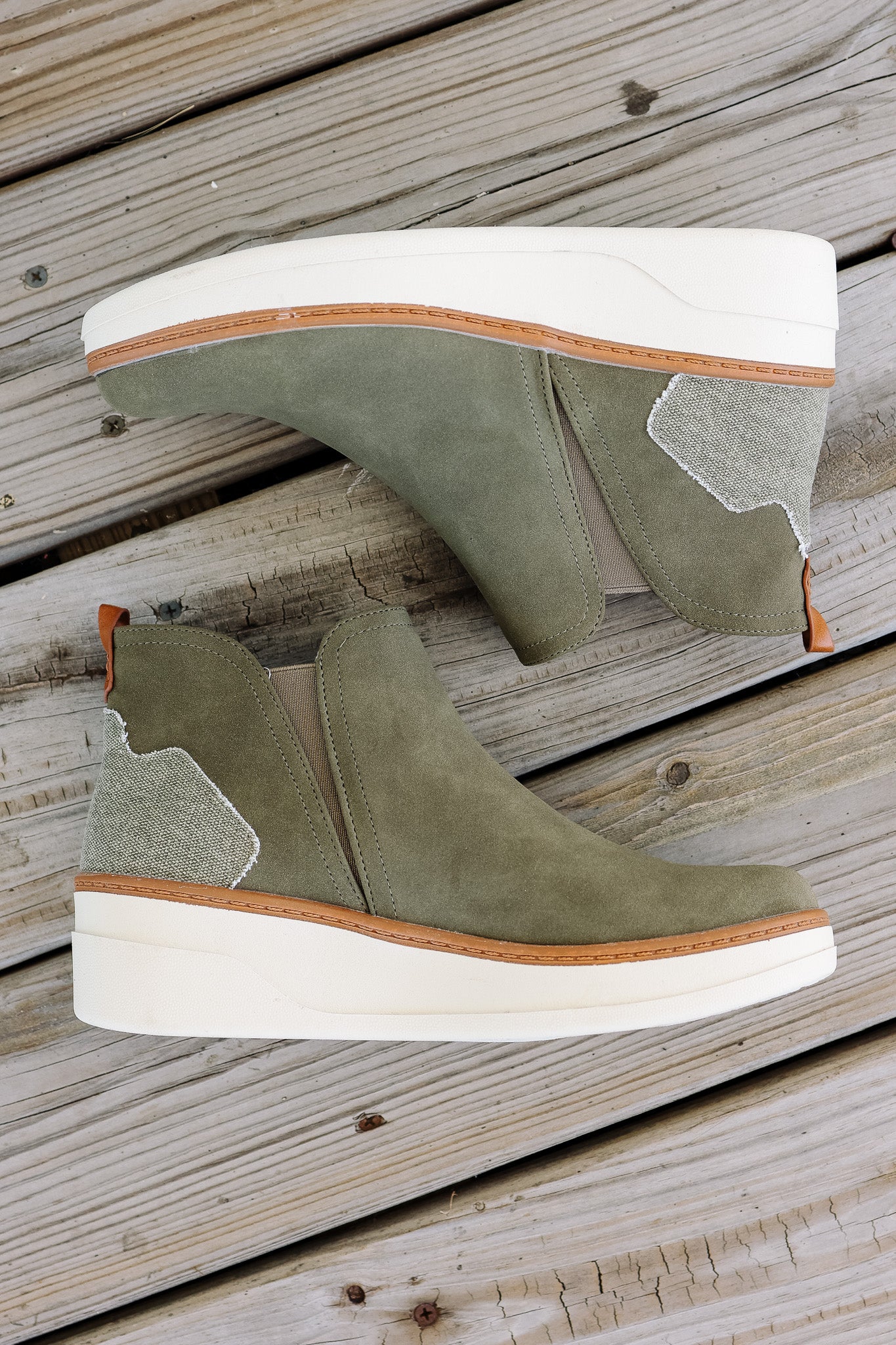 Charming Slip on Loafers - Olive