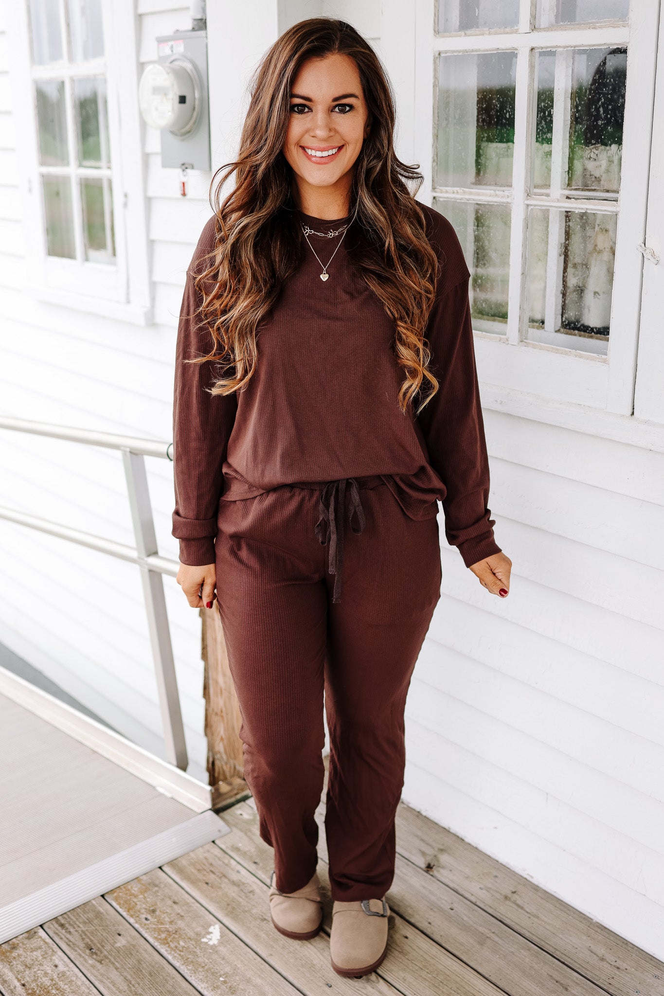 Emerlie Luxe Lounge Set - Dark Umber