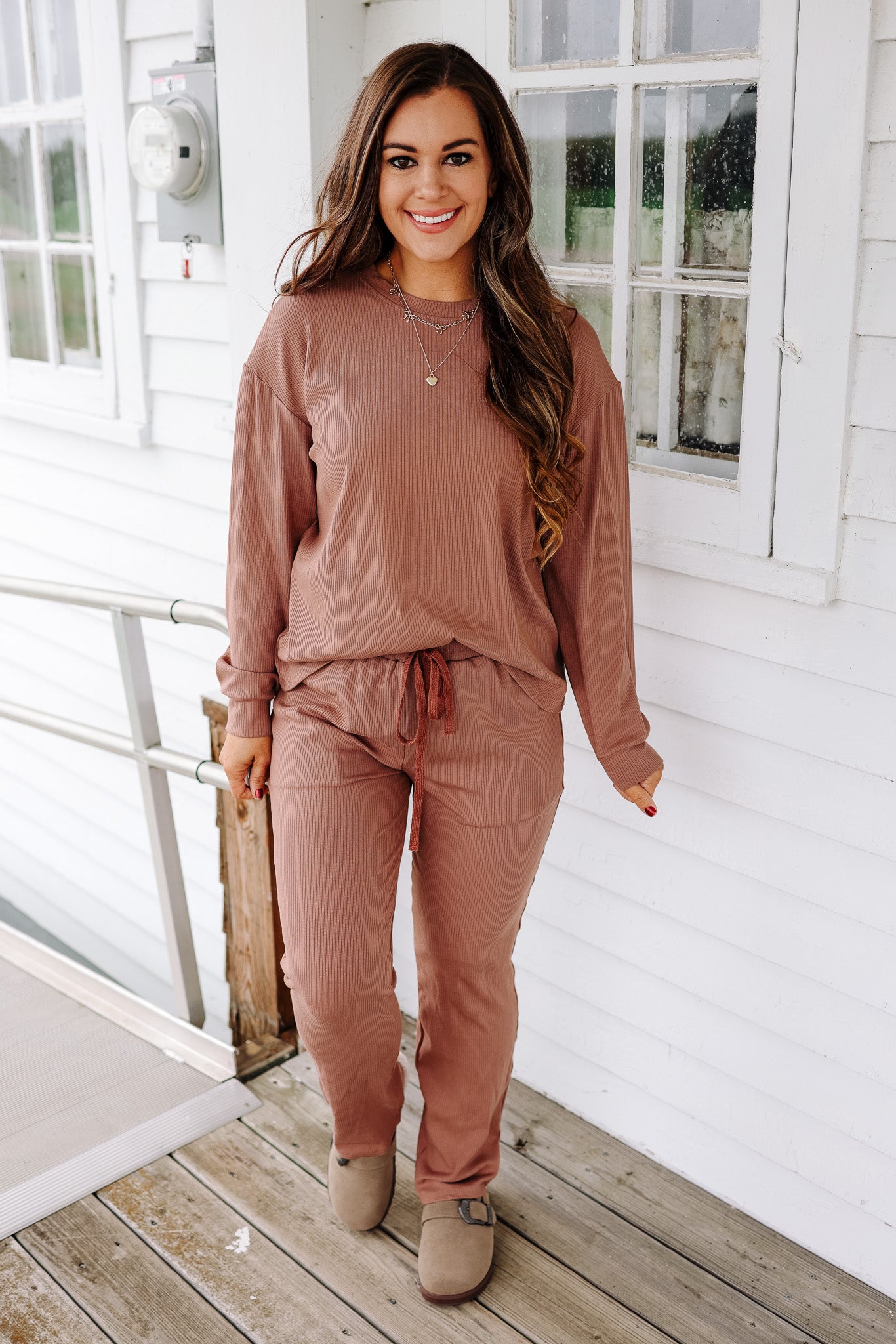 Emerlie Luxe Lounge Set - Dusty Clay