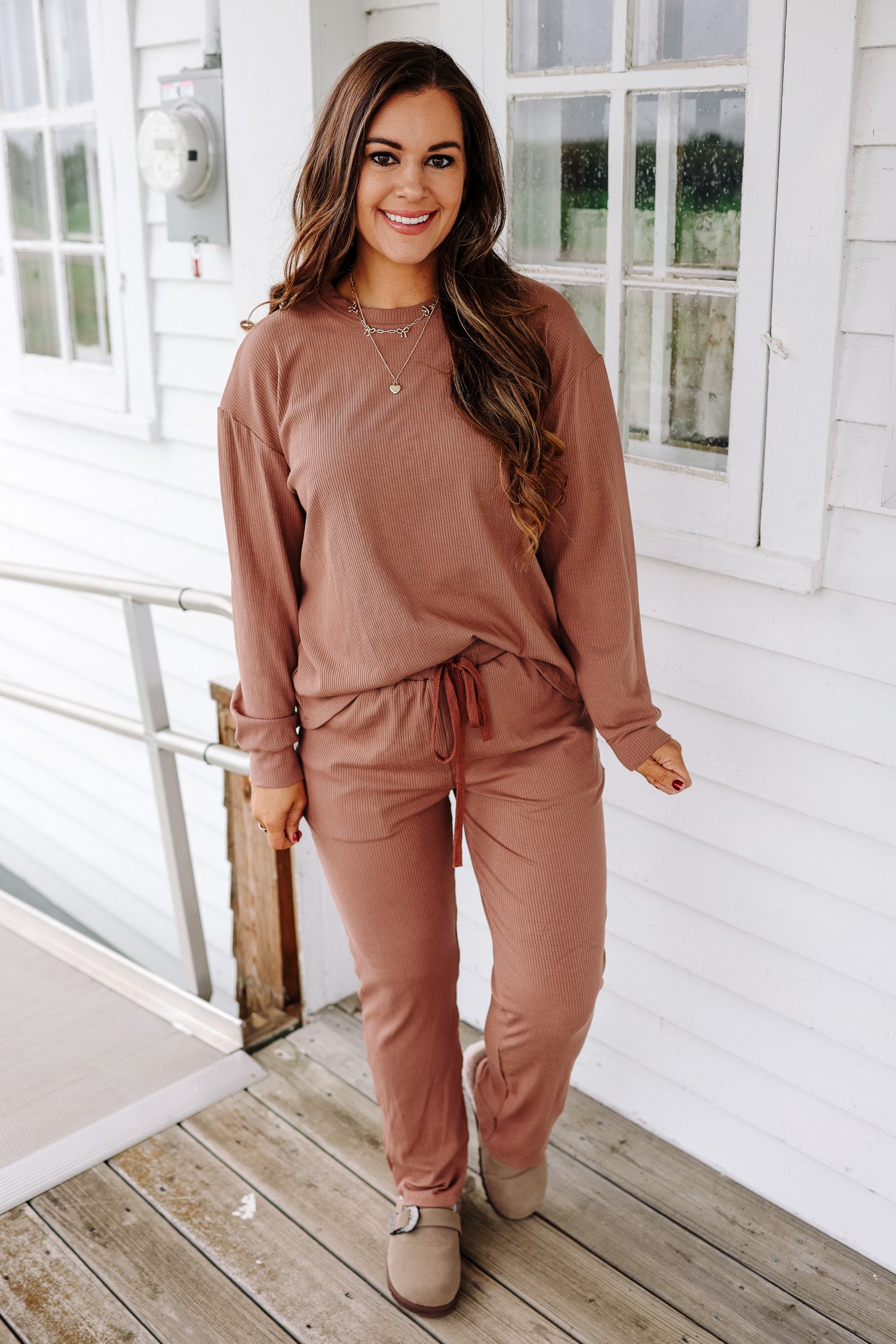 Emerlie Luxe Lounge Set - Dusty Clay