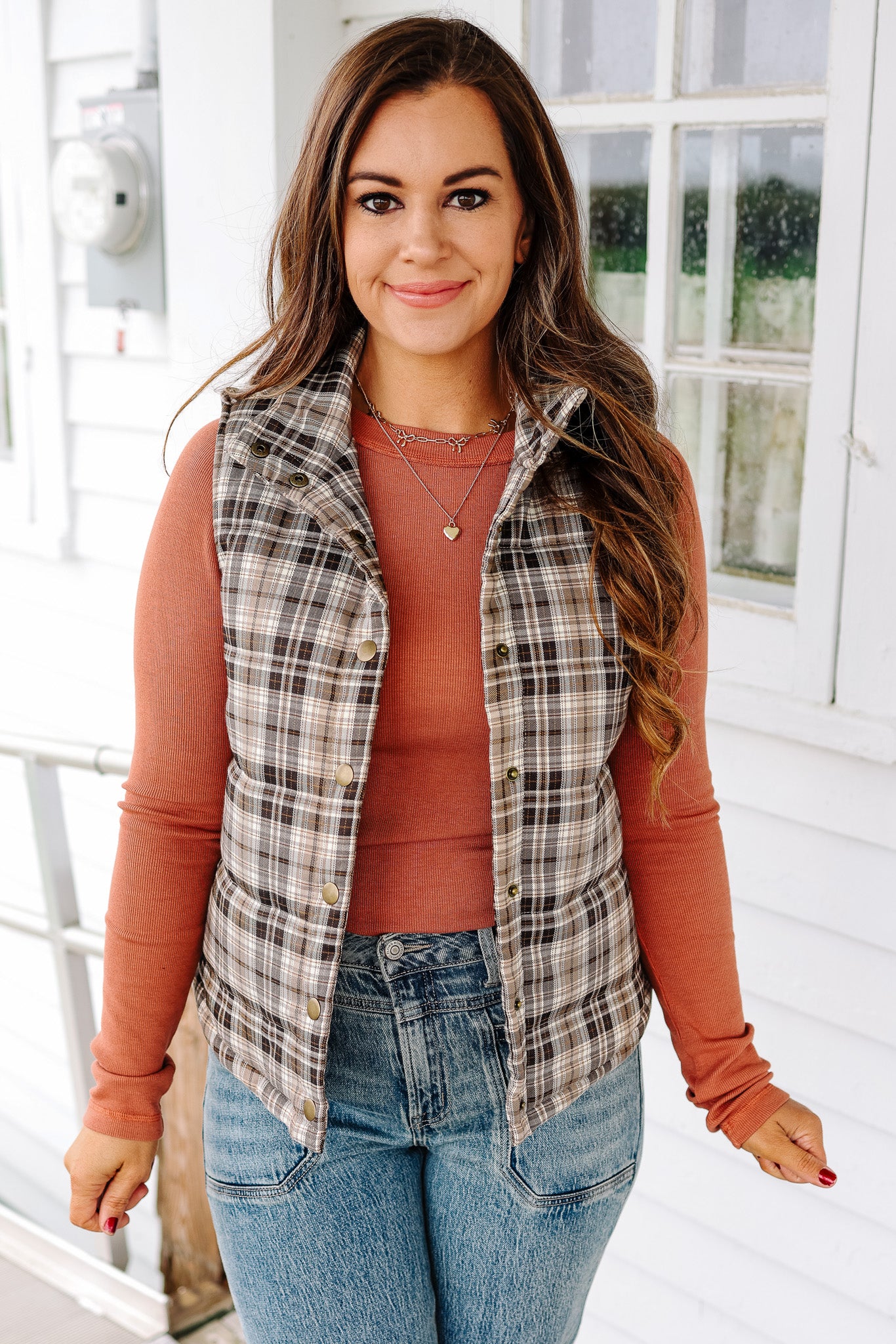 Tatum Plaid Puffer Vest
