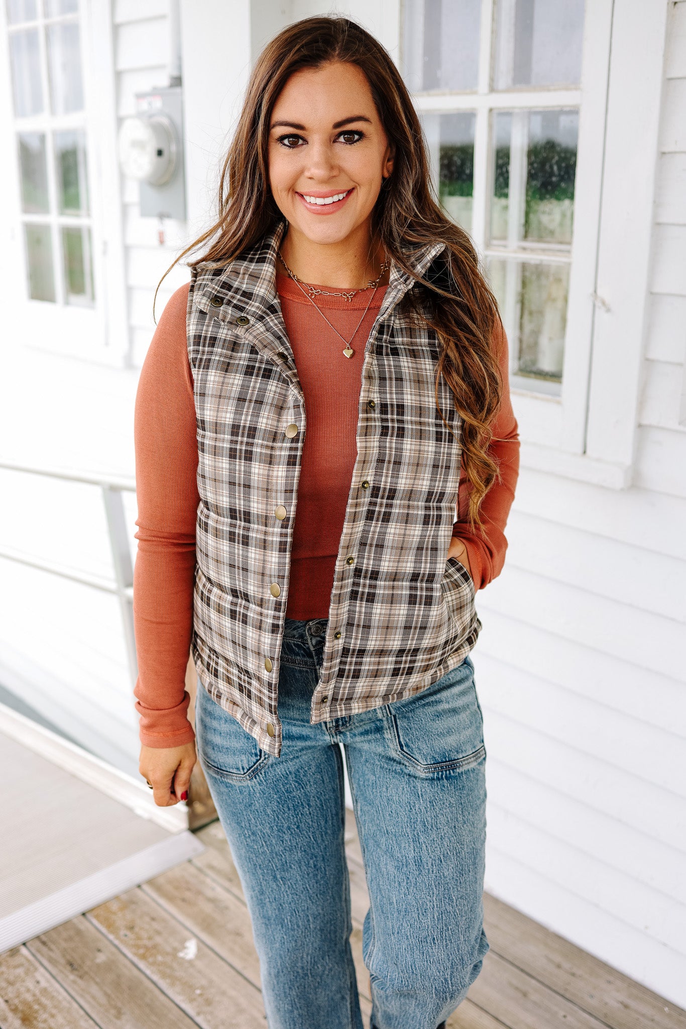 Tatum Plaid Puffer Vest